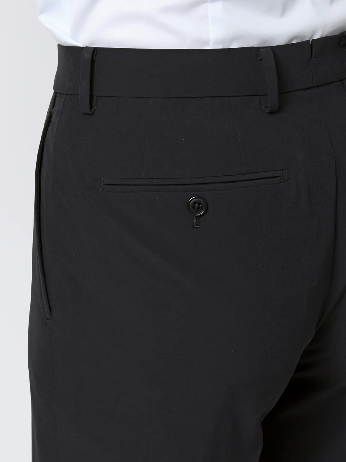 "超"伸びる涼しい最高パンツ／テーパードパンツ／ウォッシャブル／ストレッチ／無地／RS07 ブラック 3S