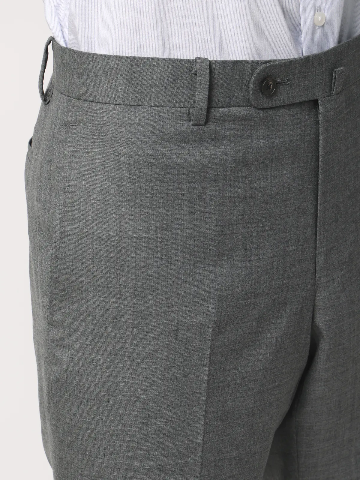 テーパードパンツ／尾州／SUPER100’sウールトロピカル／無地／IN05 グレー SS