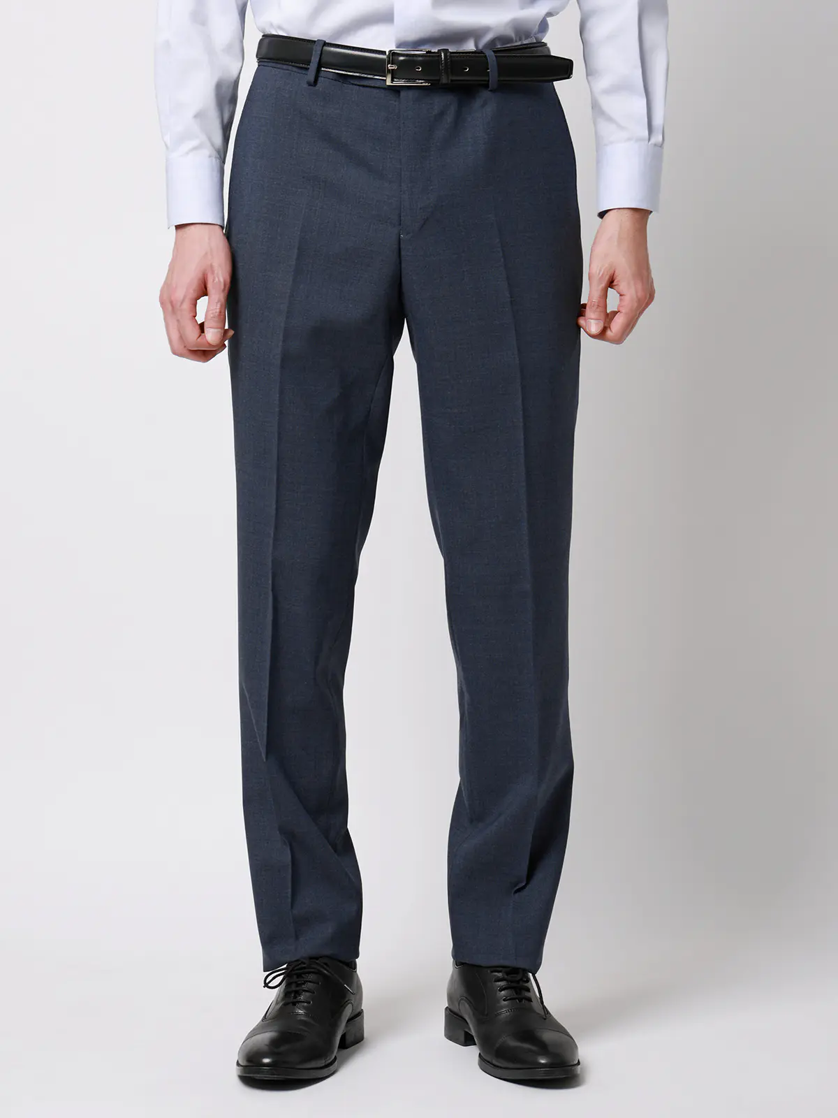 テーパードパンツ／ウォッシャブル／ストレッチ／接触冷感／RENU／無地／IN05 ブルー SS