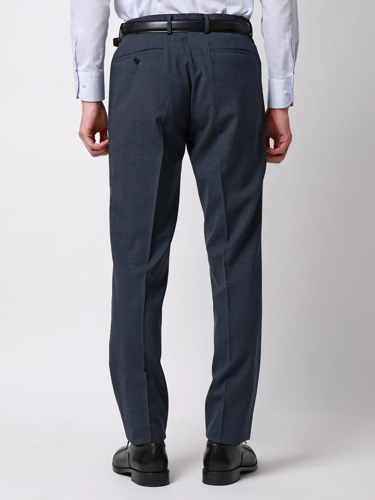 テーパードパンツ／ウォッシャブル／ストレッチ／接触冷感／RENU／無地／IN05 ブルー SS