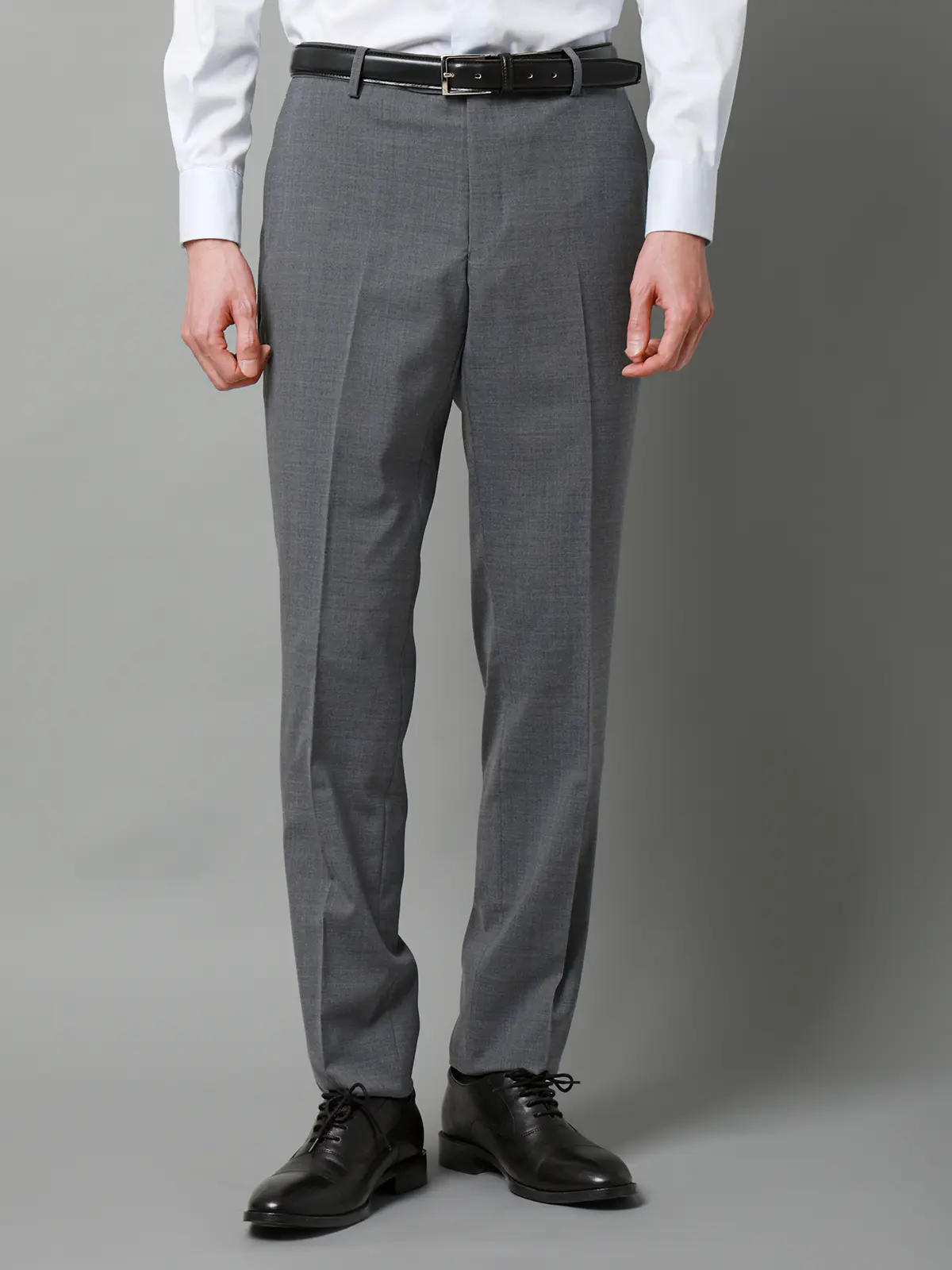 テーパードパンツ／ウォッシャブル／ストレッチ／接触冷感／RENU／無地／IN05 グレー SS