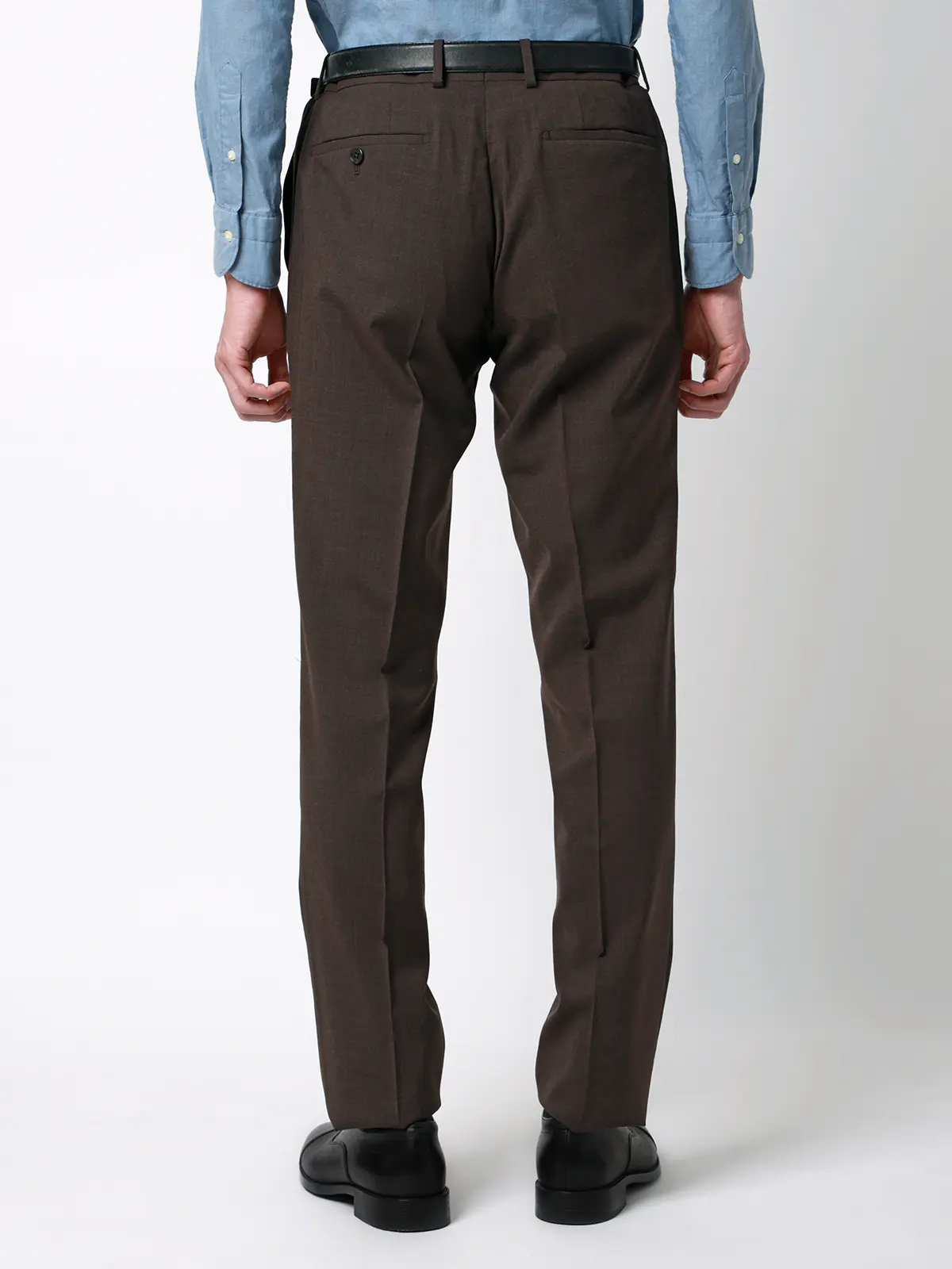 テーパードパンツ／ウォッシャブル／ストレッチ／接触冷感／RENU／無地／IN05 ブラウン SS