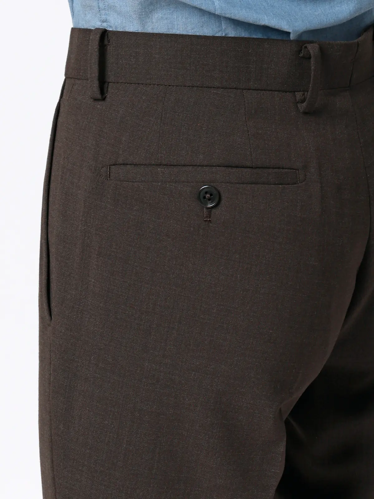 テーパードパンツ／ウォッシャブル／ストレッチ／接触冷感／RENU／無地／IN05 ブラウン SS