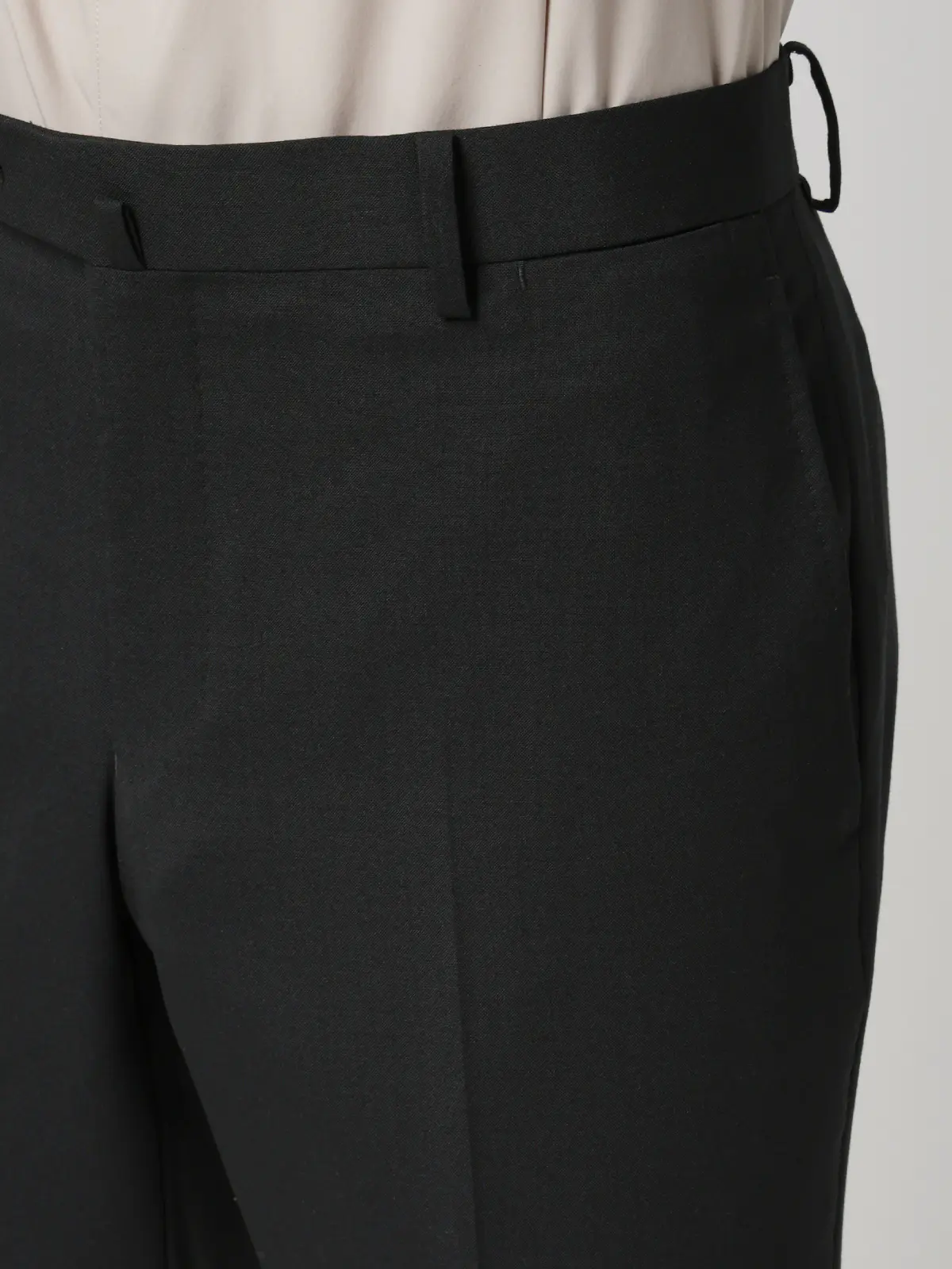 テーパードパンツ／ウォッシャブル／ストレッチ／接触冷感／RENU／無地／IN05 ブラック SS