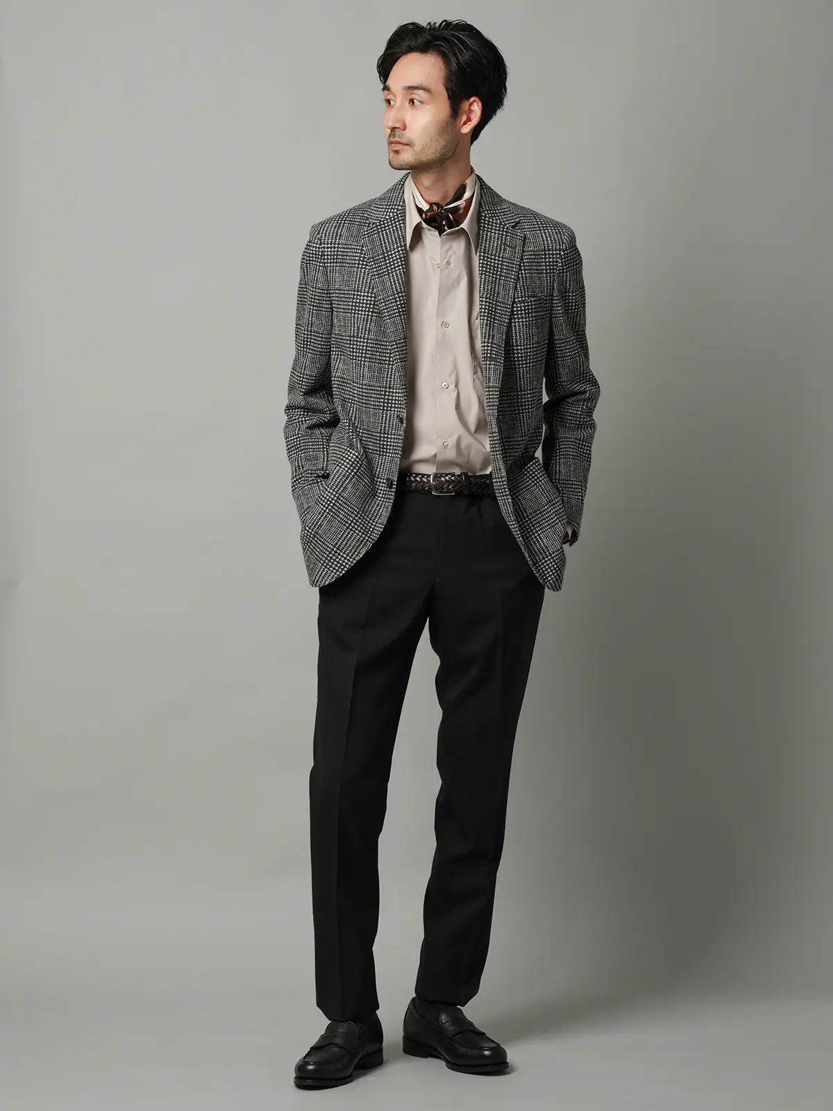 テーパードパンツ／ウォッシャブル／ストレッチ／接触冷感／RENU／無地／IN05 ブラック SS