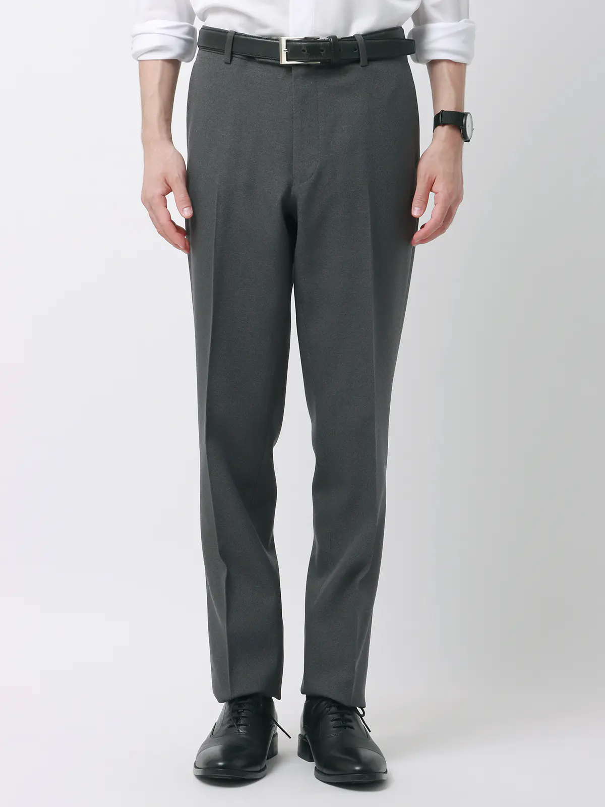 最高パンツ／テーパードパンツ／ウォッシャブル／NON IRON／ストレッチ／無地／RS07 グレー系 3S