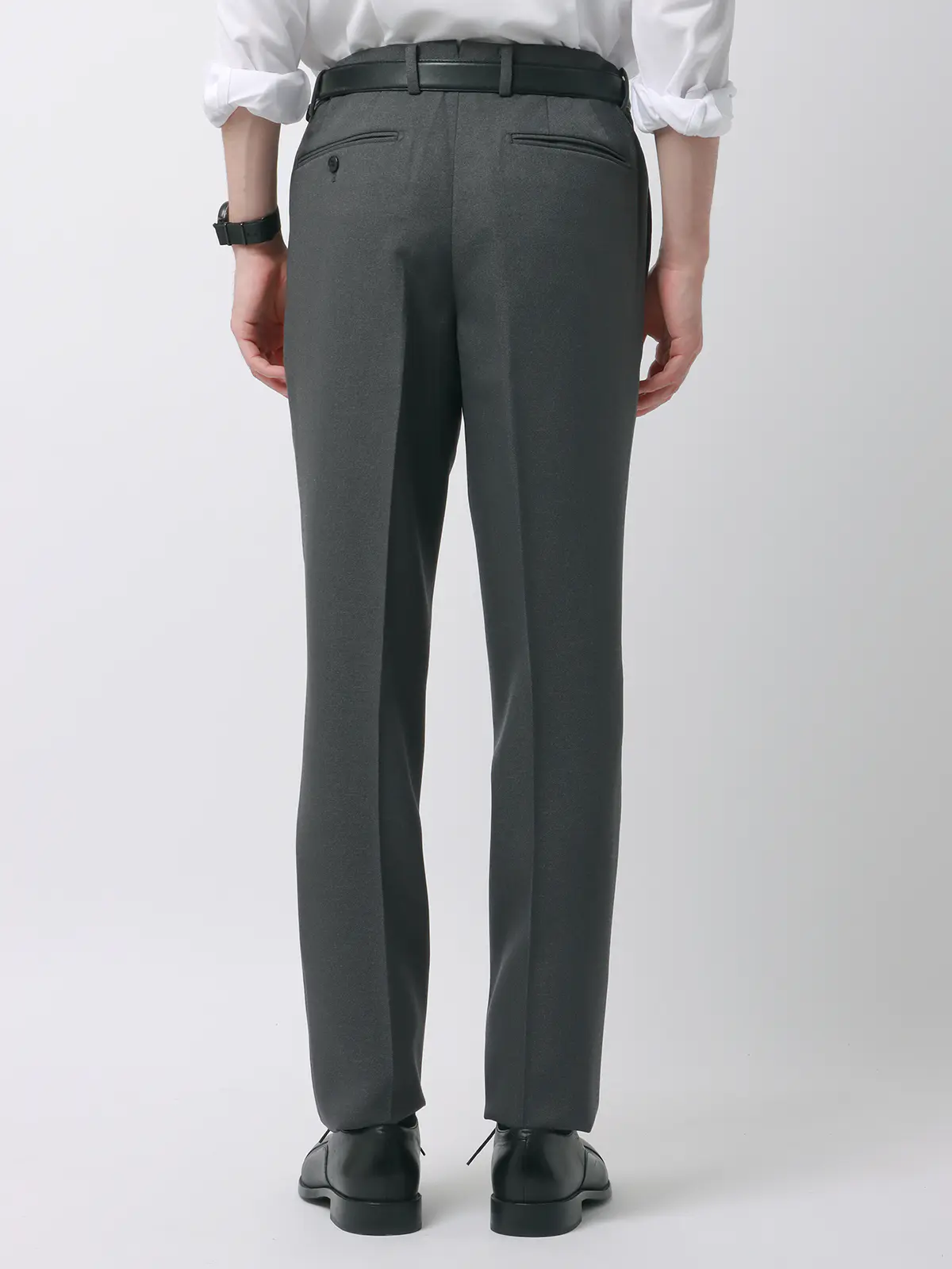 最高パンツ／テーパードパンツ／ウォッシャブル／NON IRON／ストレッチ／無地／RS07 グレー系 3S