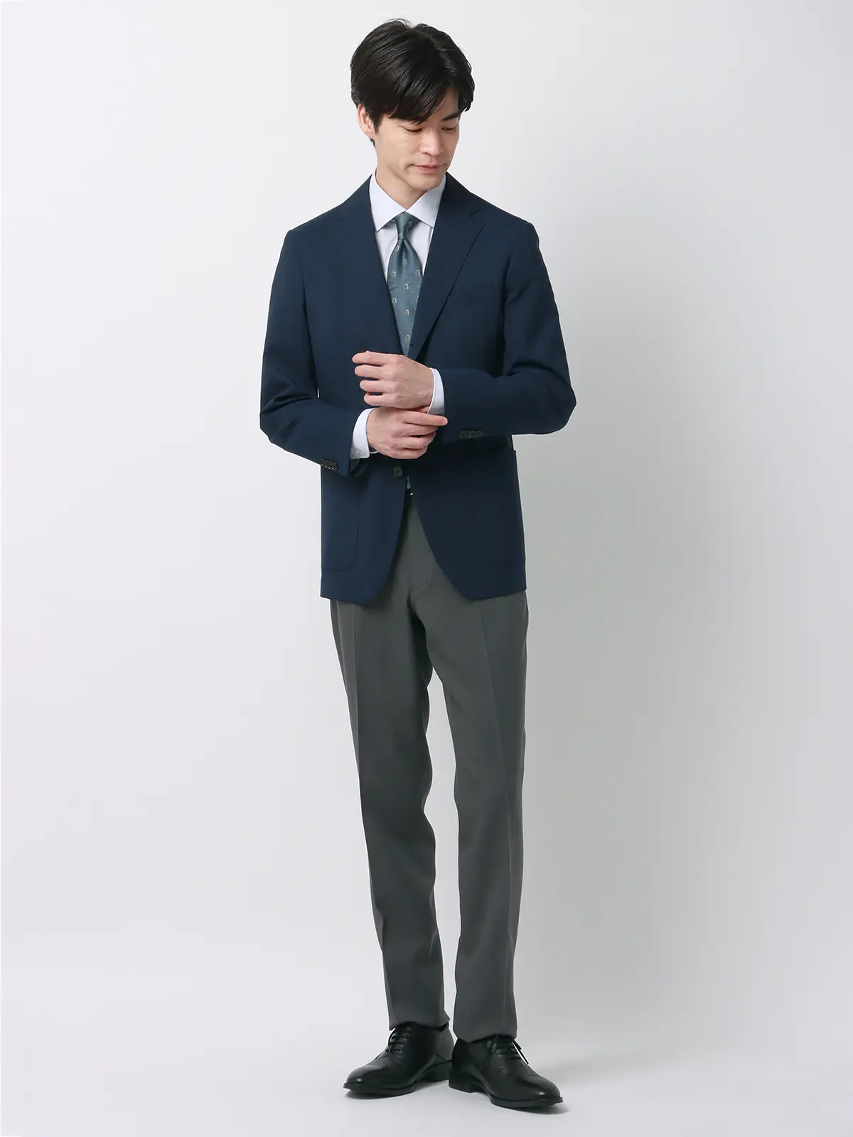 最高パンツ／テーパードパンツ／ウォッシャブル／NON IRON／ストレッチ／無地／RS07 グレー系 3S