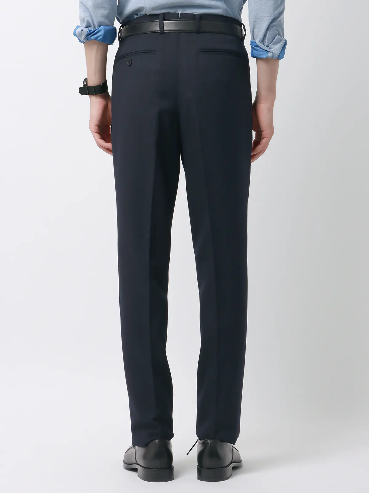 最高パンツ／テーパードパンツ／ウォッシャブル／NON IRON／ストレッチ／無地／RS07 ネイビー系 4L