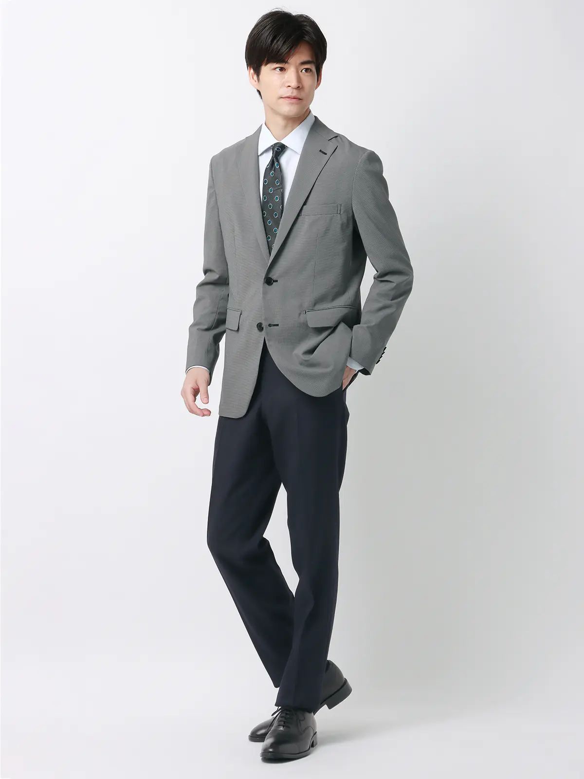 最高パンツ／テーパードパンツ／ウォッシャブル／NON IRON／ストレッチ／無地／RS07 ネイビー系 4L