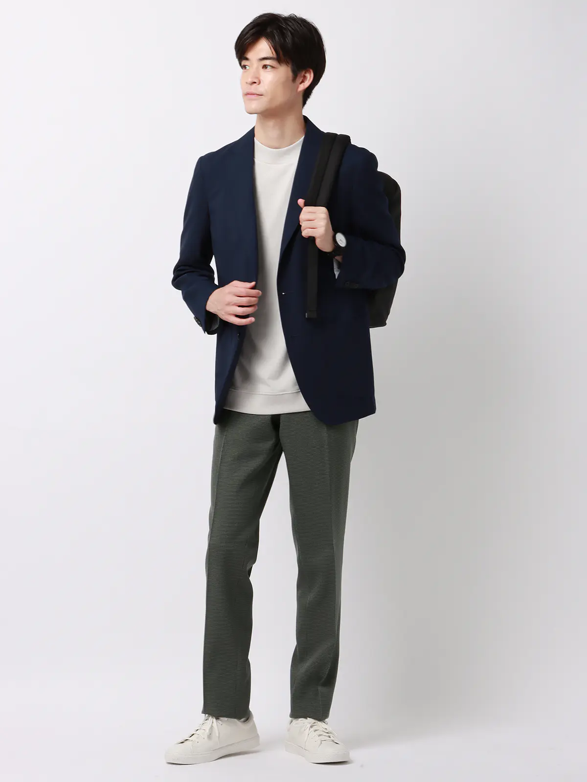 最高パンツ／テーパードパンツ／ウォッシャブル／NON IRON／ストレッチ／RS07 グレー系 3S