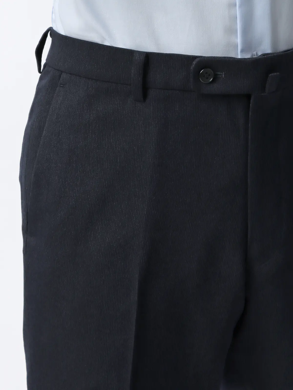最高パンツ／テーパードパンツ／ウォッシャブル／NONIRON／ストレッチ／ポリエステル／RS07 ネイビー系 3S