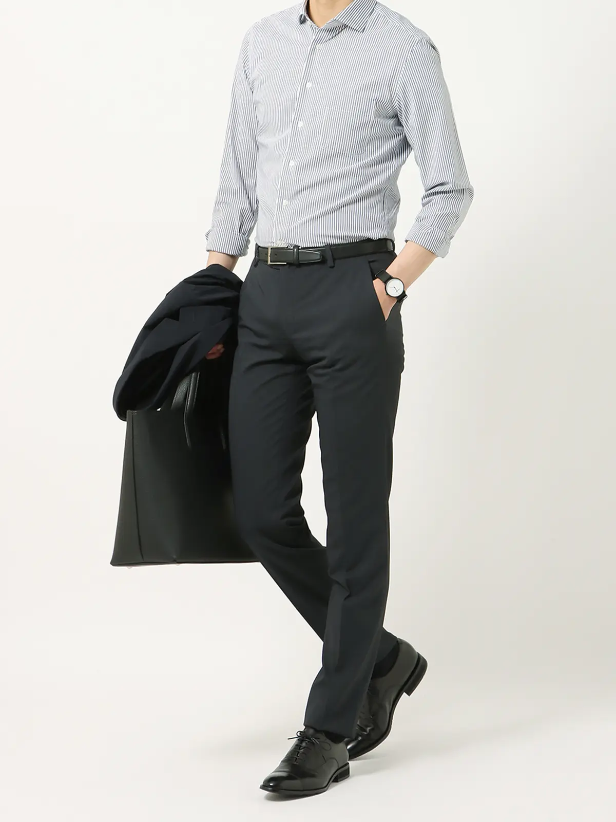 【訳アリ商品】最高パンツ／テーパードパンツ／ウォッシャブル／NON IRON／ストレッチ／RS05 チャコール S