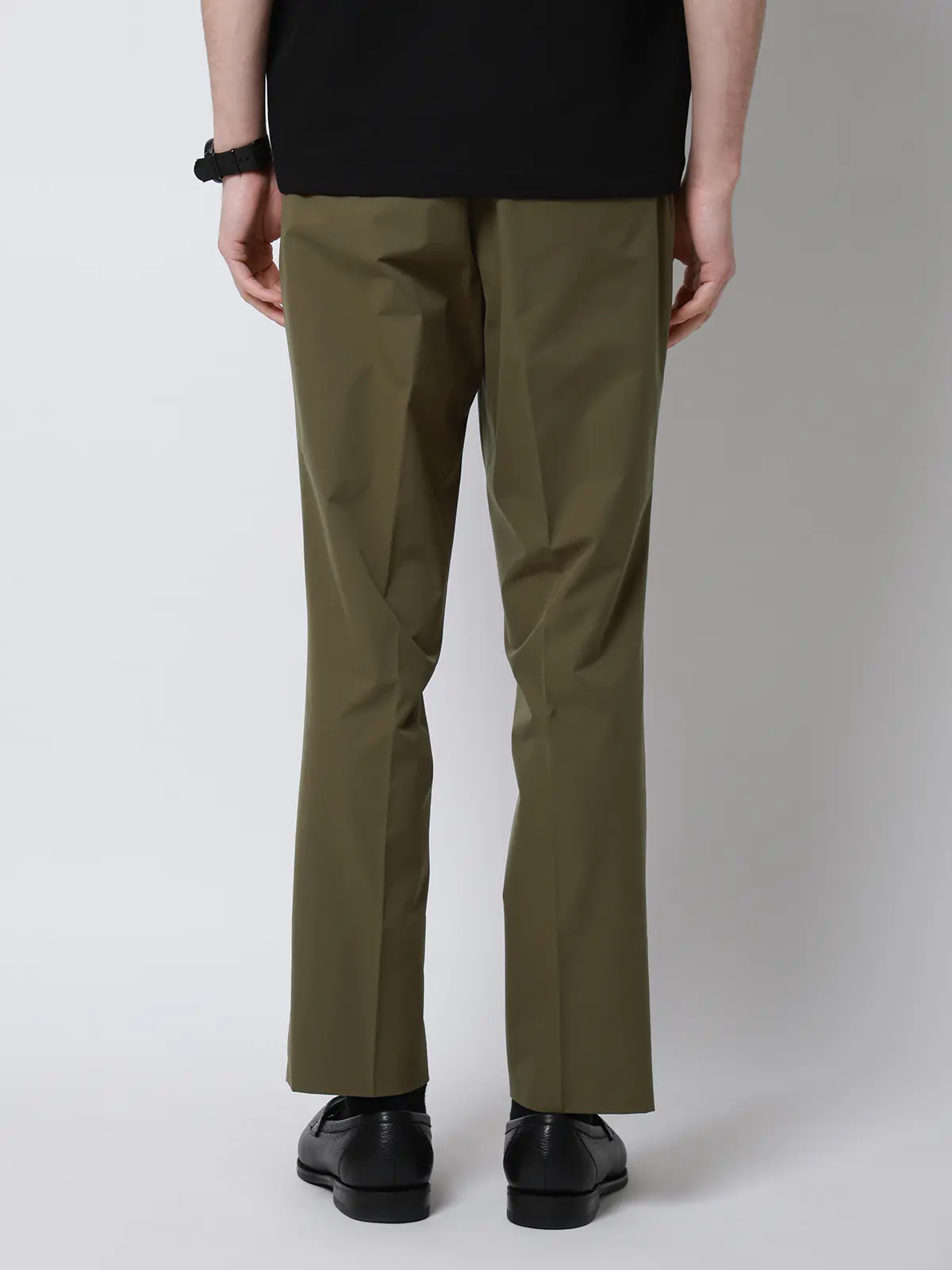 涼しい最高パンツ／テーパードパンツ／ウォッシャブル／NON IRON／無地／RS07／裾上げ済み カーキ 3S