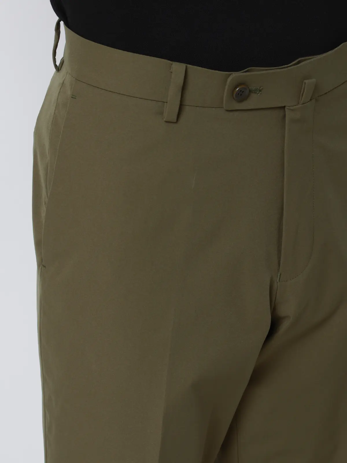 涼しい最高パンツ／テーパードパンツ／ウォッシャブル／NON IRON／無地／RS07／裾上げ済み カーキ 3S