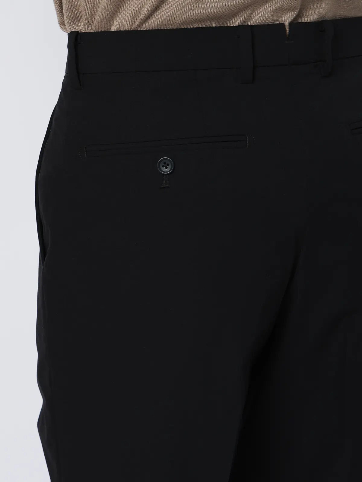 涼しい最高パンツ／テーパードパンツ／ウォッシャブル／NON IRON／無地／RS07／裾上げ済み ネイビー 3S