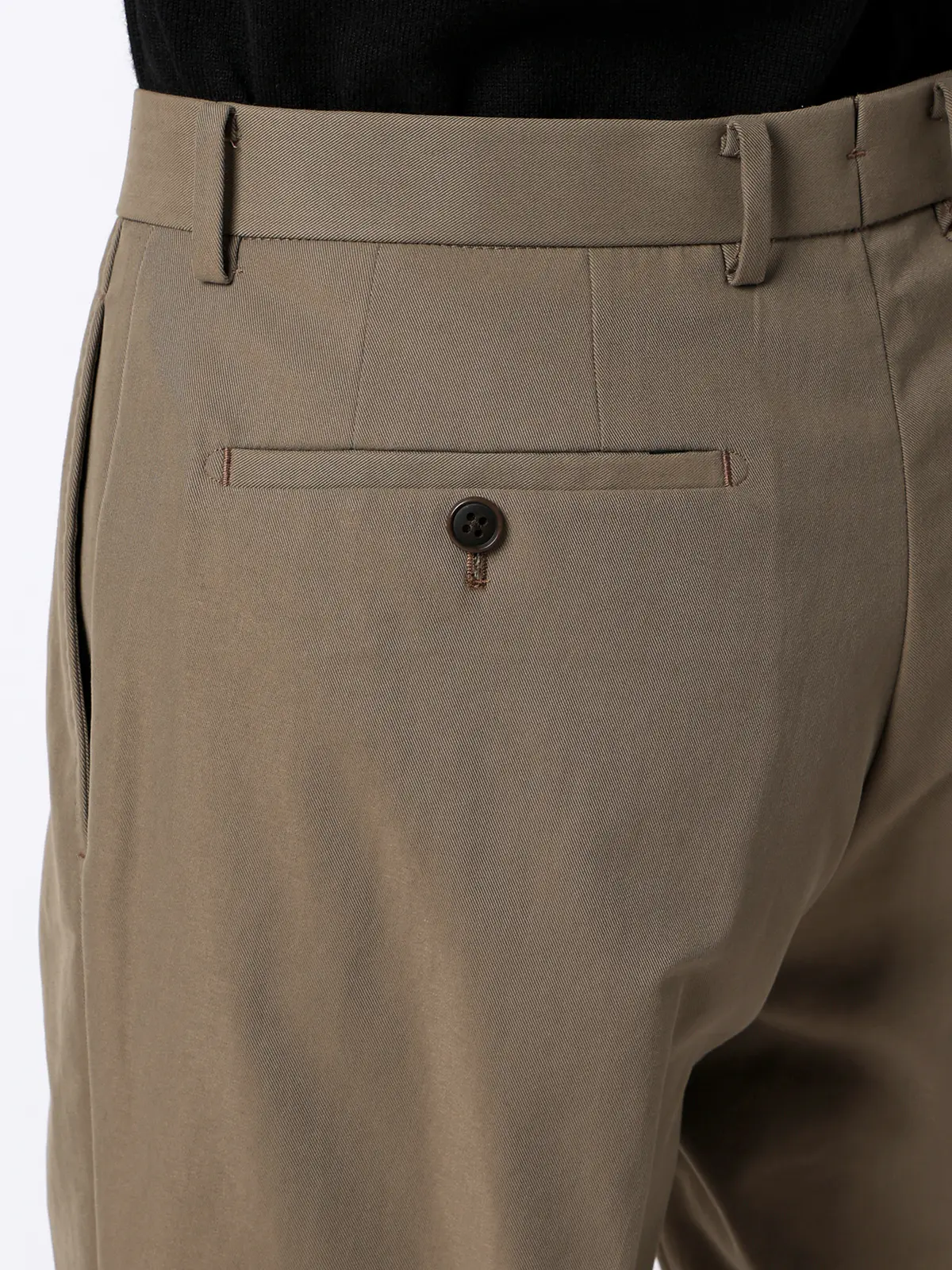 テーパードパンツ／ウォッシャブル／コットンライクストレッチ／ダブルピーチスキン／無地／IN05 ベージュ S