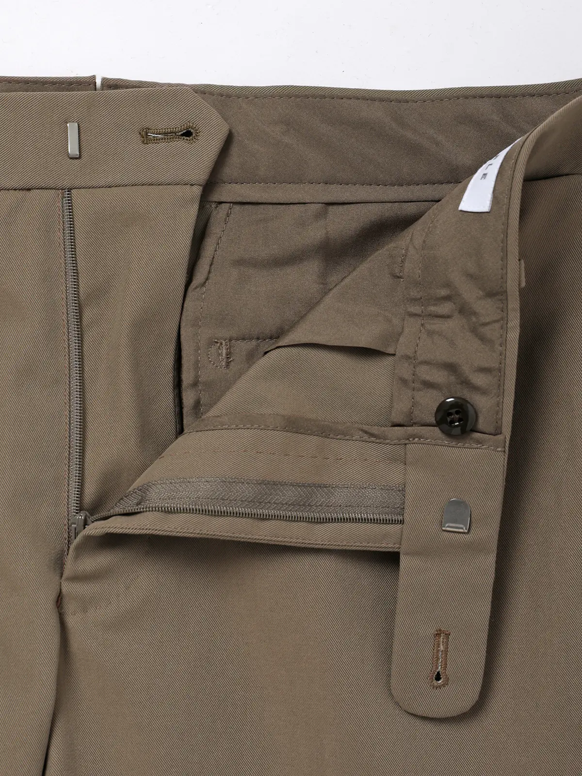 テーパードパンツ／ウォッシャブル／コットンライクストレッチ／ダブルピーチスキン／無地／IN05 ベージュ S