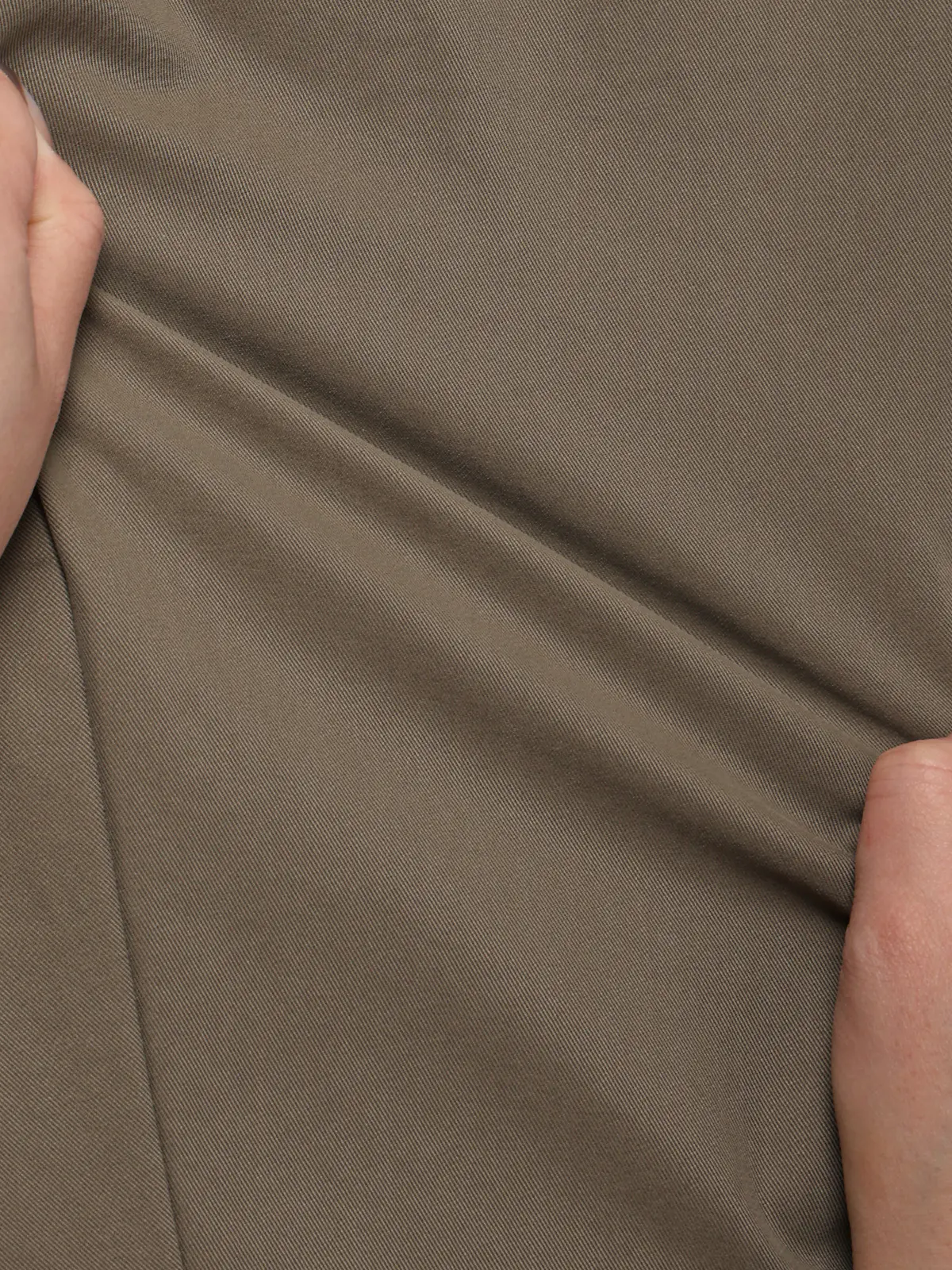 テーパードパンツ／ウォッシャブル／コットンライクストレッチ／ダブルピーチスキン／無地／IN05 ベージュ S