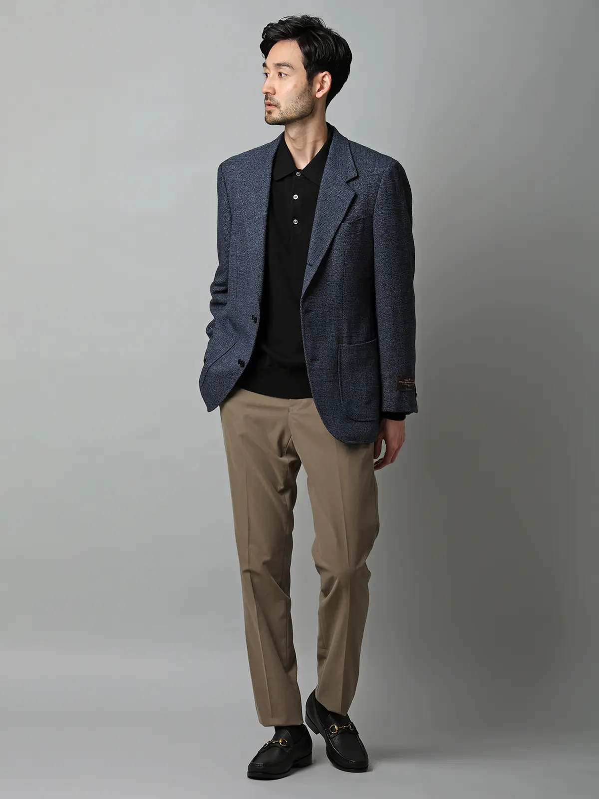 テーパードパンツ／ウォッシャブル／コットンライクストレッチ／ダブルピーチスキン／無地／IN05 ベージュ S