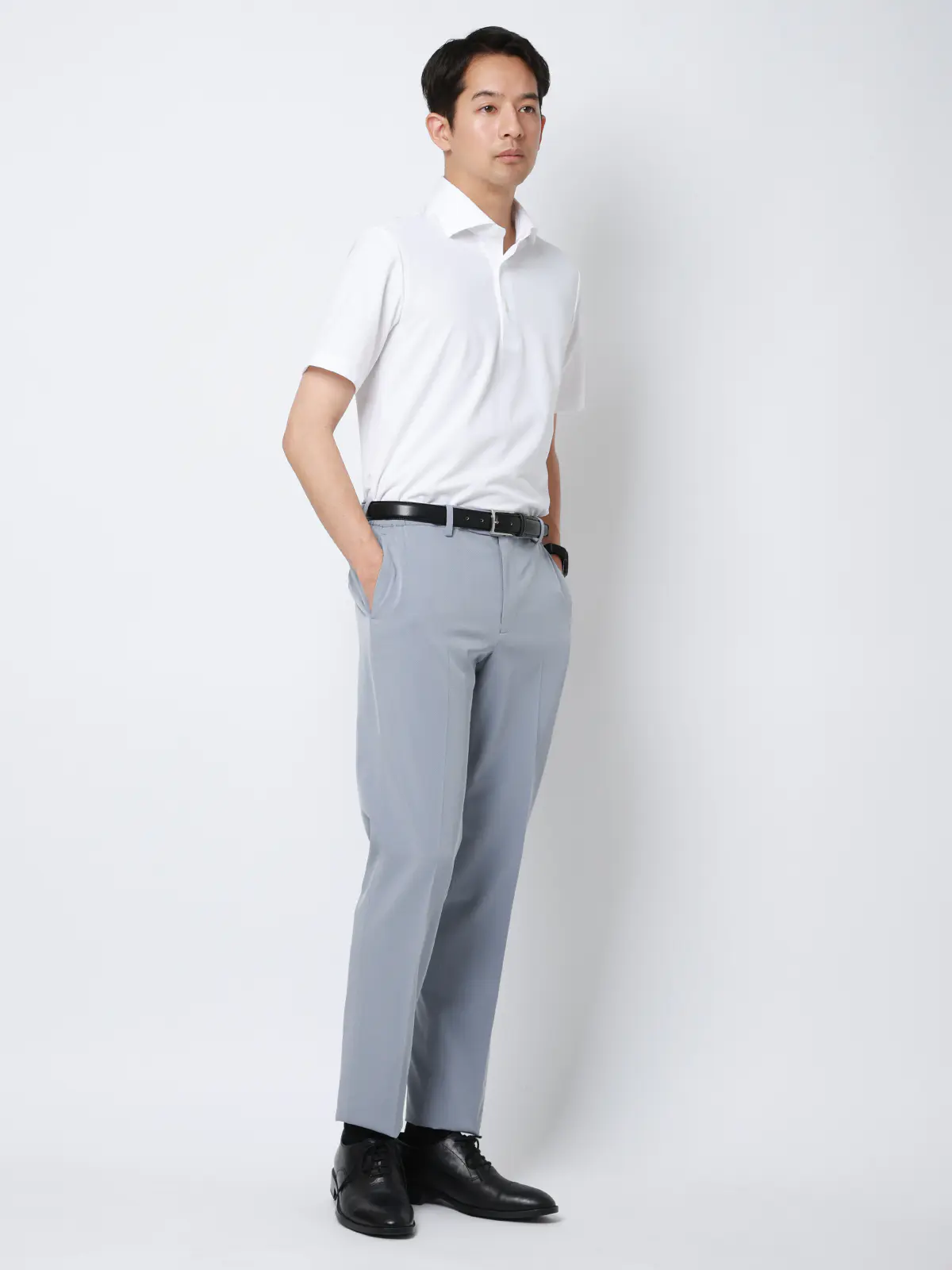 SMACTIVE COOL/テーパードパンツ/ウォッシャブル/ストレッチ/接触冷感/SL02 ブルー 5L