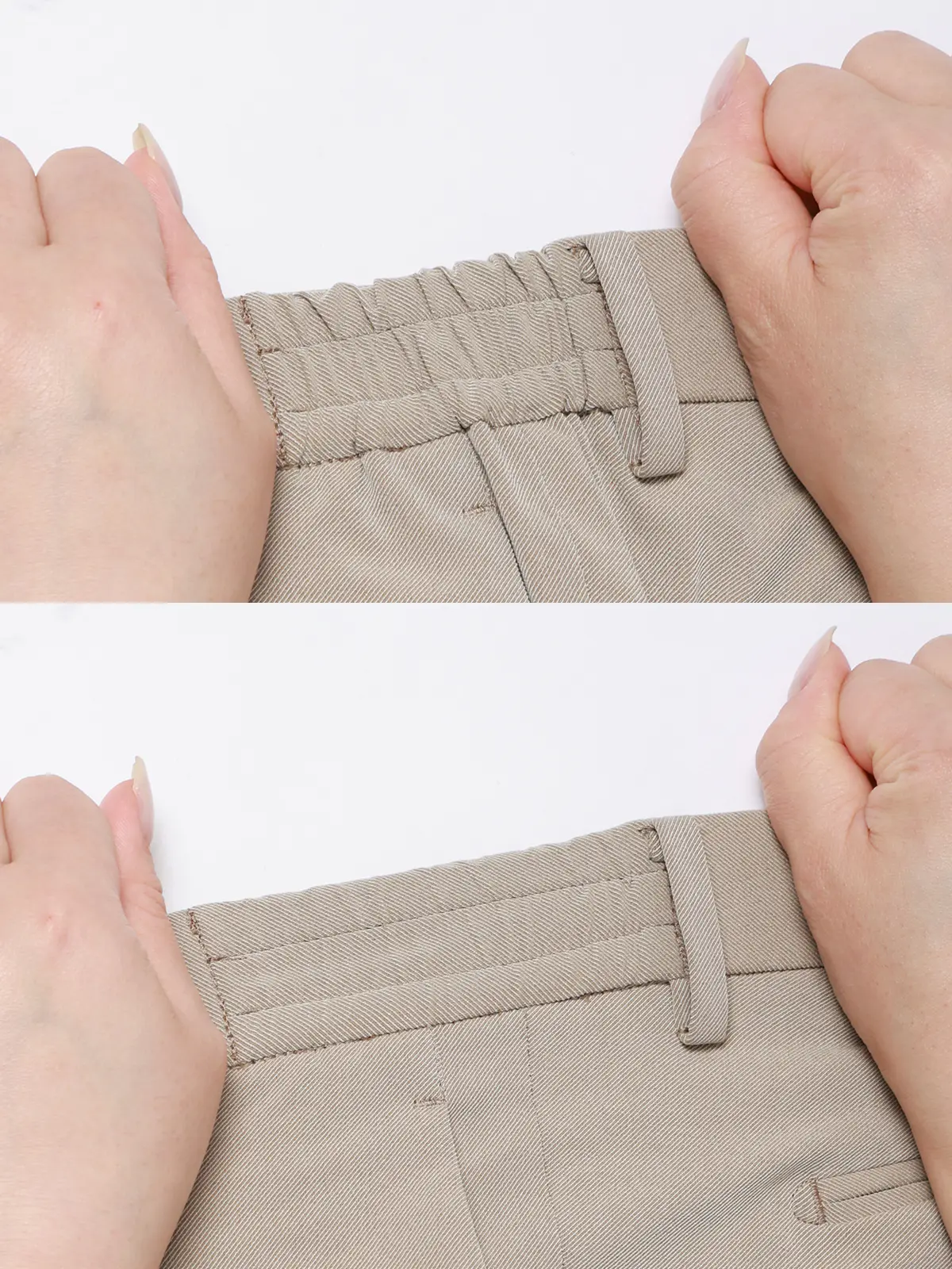 SMACTIVE COOL/テーパードパンツ/ウォッシャブル/ストレッチ/接触冷感/SL02 ベージュ 5L