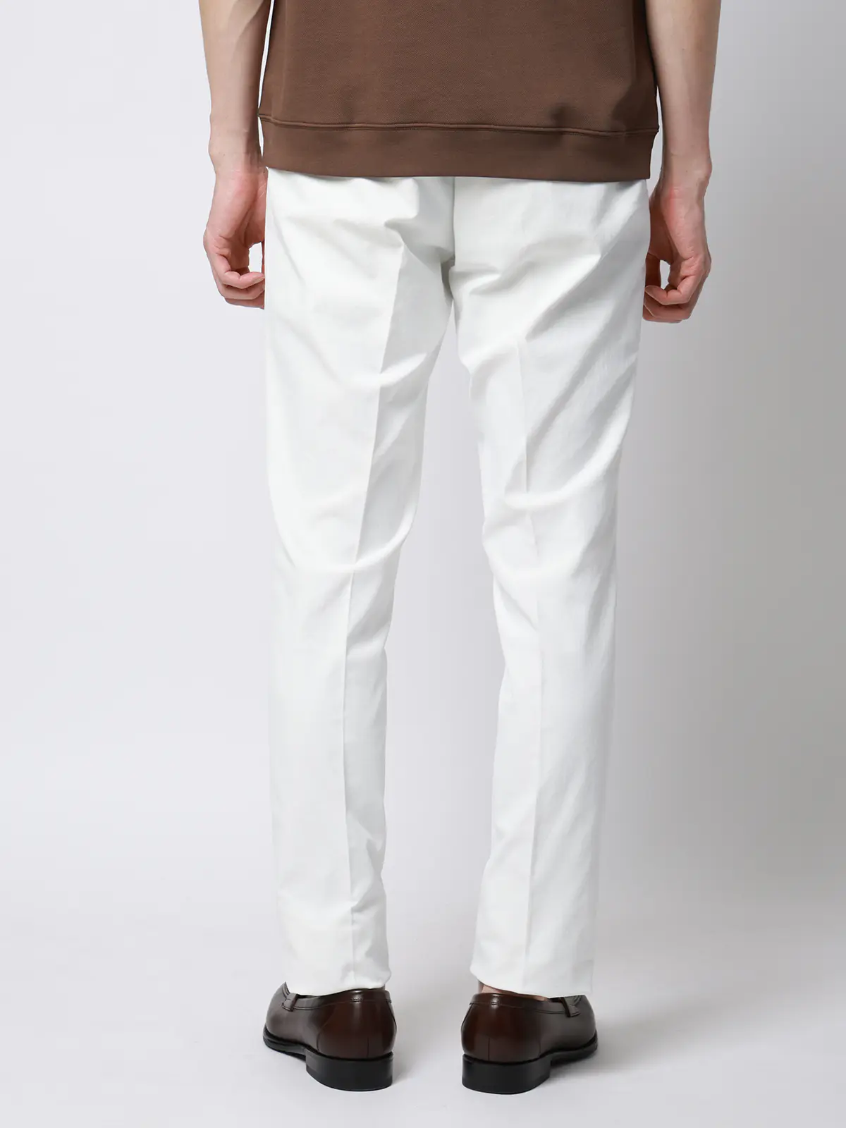 テーパードパンツ／ウォッシャブル／ストレッチ／COOL MAX／無地／IN05 ホワイト SS