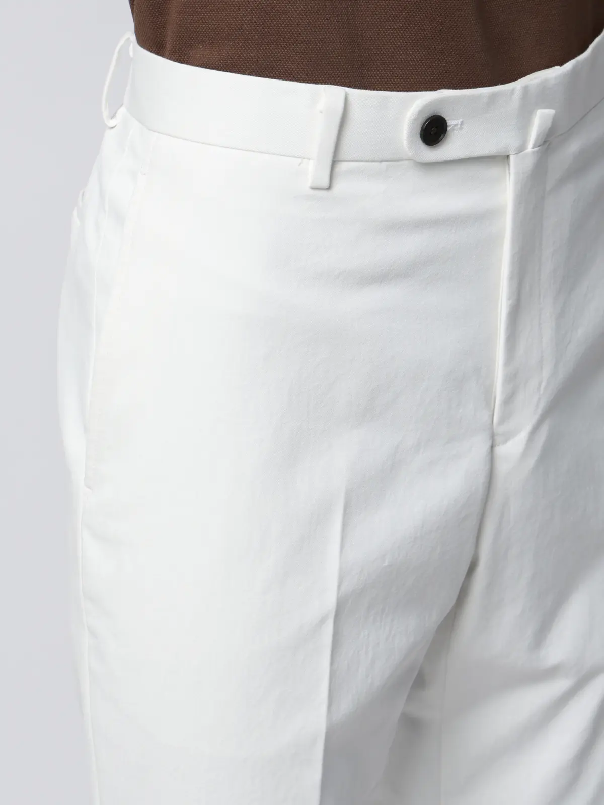 テーパードパンツ／ウォッシャブル／ストレッチ／COOL MAX／無地／IN05 ホワイト SS