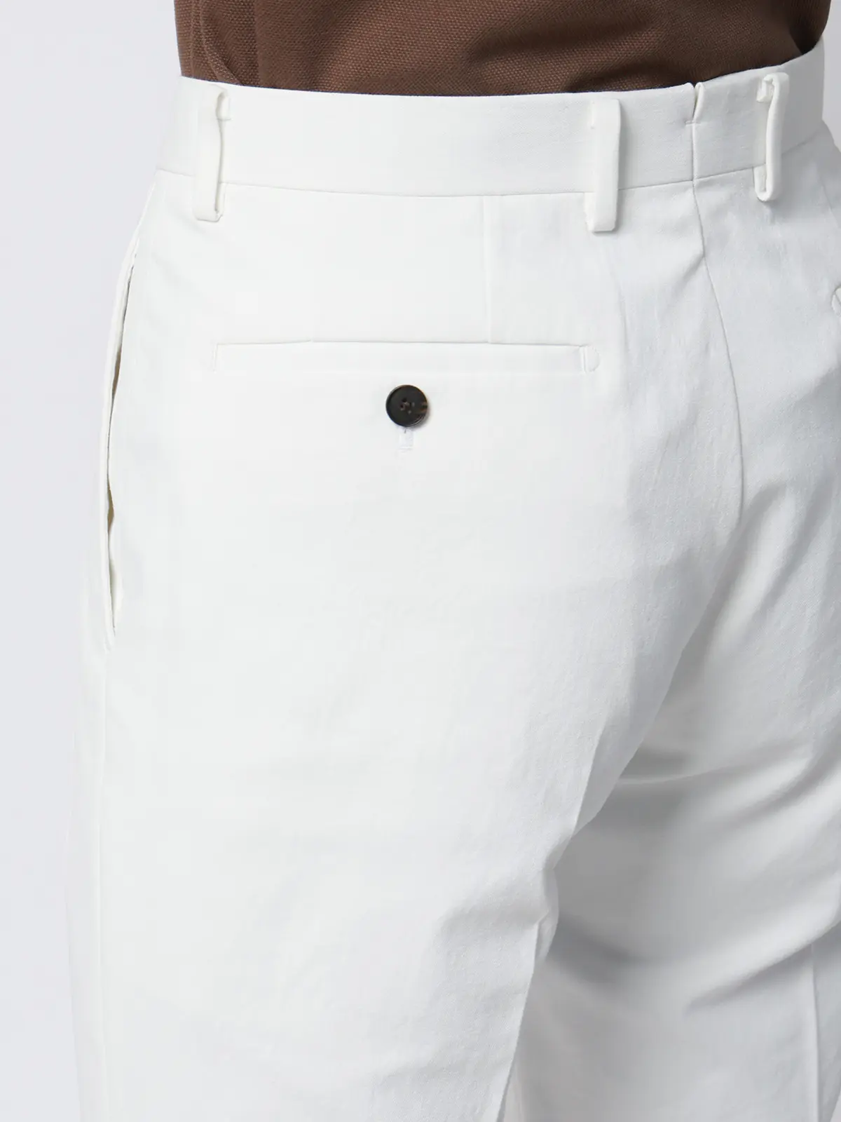 テーパードパンツ／ウォッシャブル／ストレッチ／COOL MAX／無地／IN05 ホワイト SS