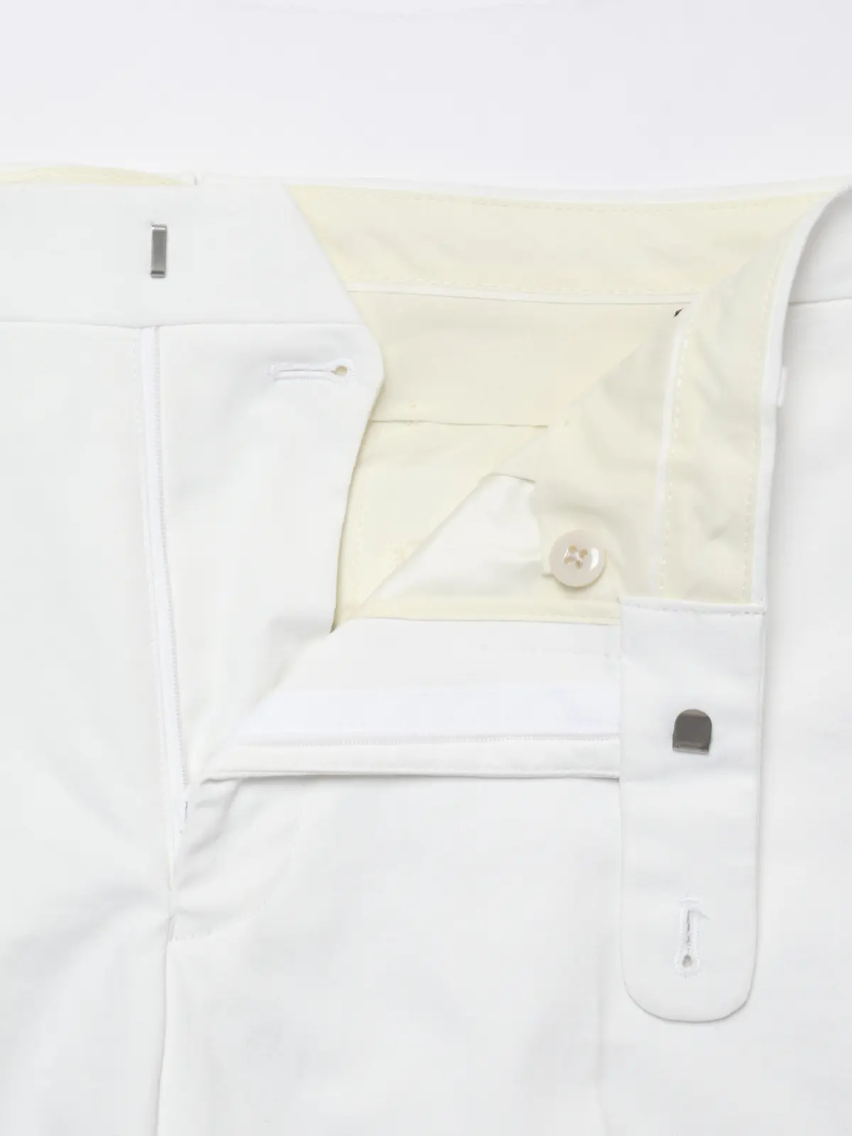 テーパードパンツ／ウォッシャブル／ストレッチ／COOL MAX／無地／IN05 ホワイト SS