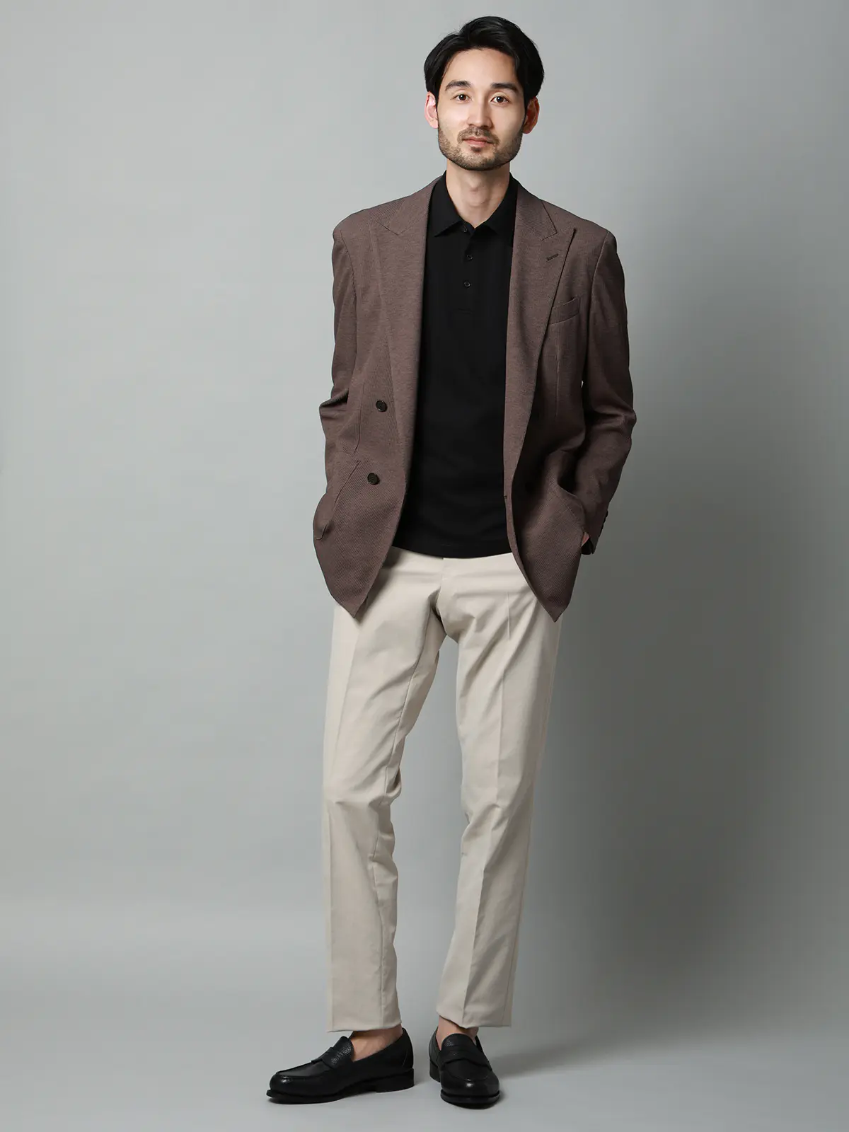 テーパードパンツ／ウォッシャブル／ストレッチ／COOL MAX／無地／IN05 ベージュ SS