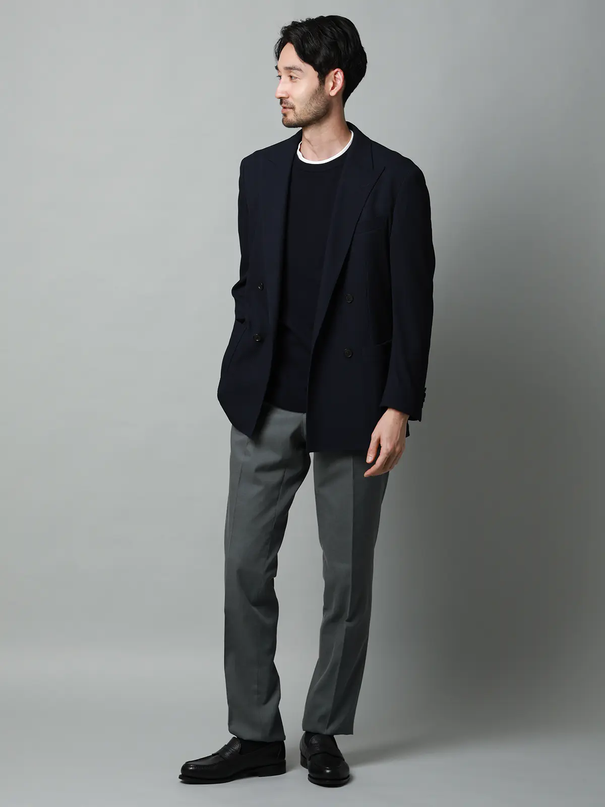 テーパードパンツ／ウォッシャブル／ストレッチ／接触冷感／COOL MOTION／無地／IN05 グレー SS