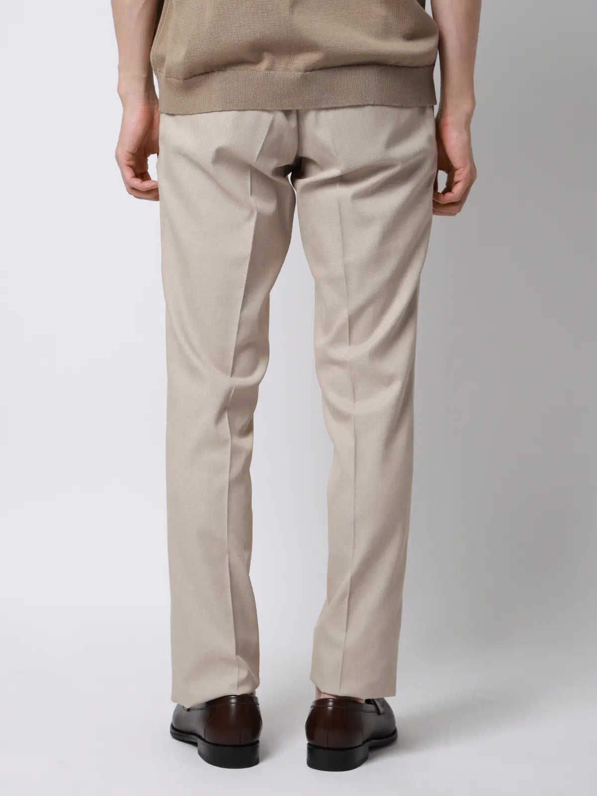 テーパードパンツ／ウォッシャブル／ストレッチ／接触冷感／COOL MOTION／無地／IN05 ベージュ SS