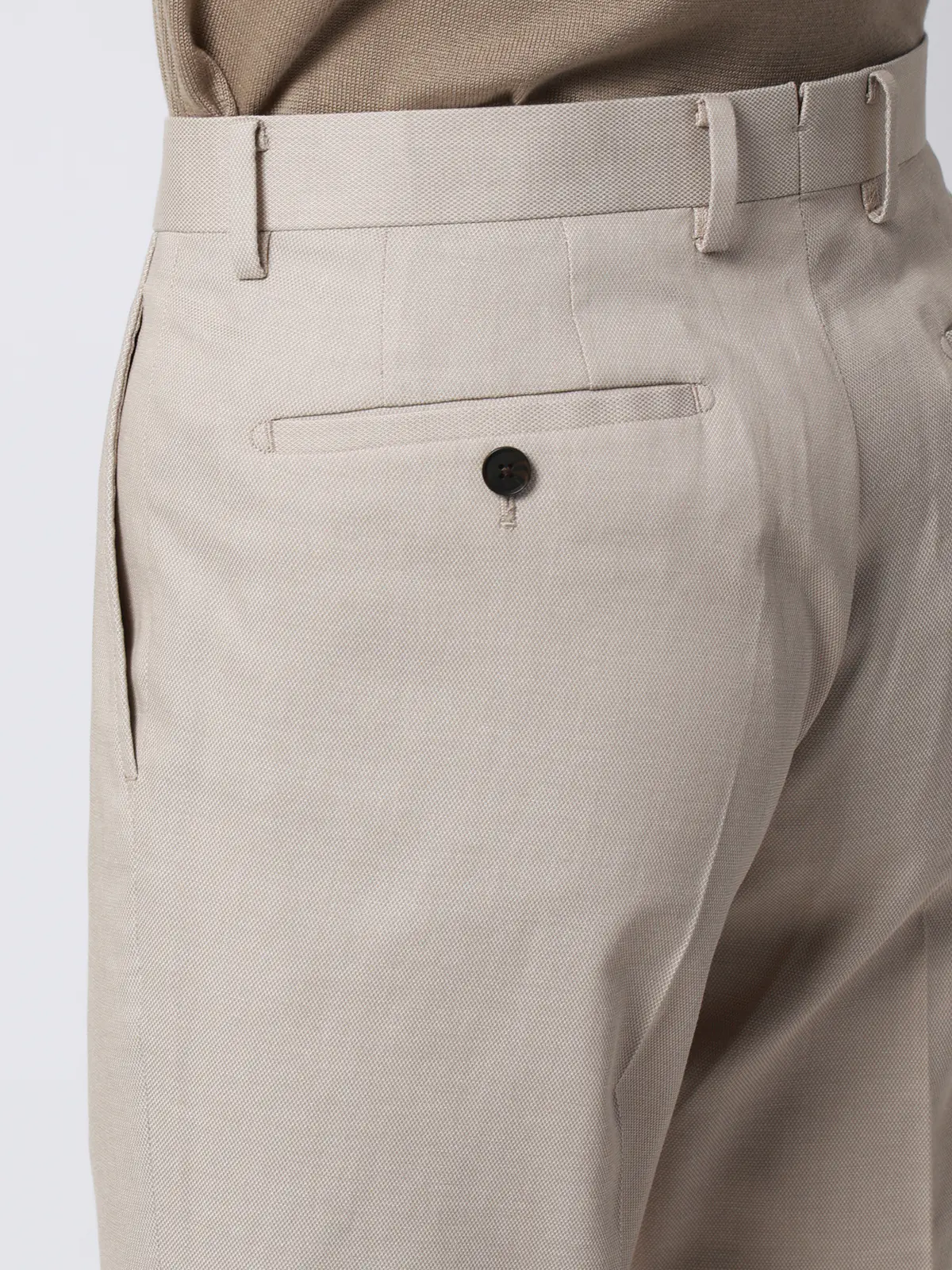 テーパードパンツ／ウォッシャブル／ストレッチ／接触冷感／COOL MOTION／無地／IN05 ベージュ SS