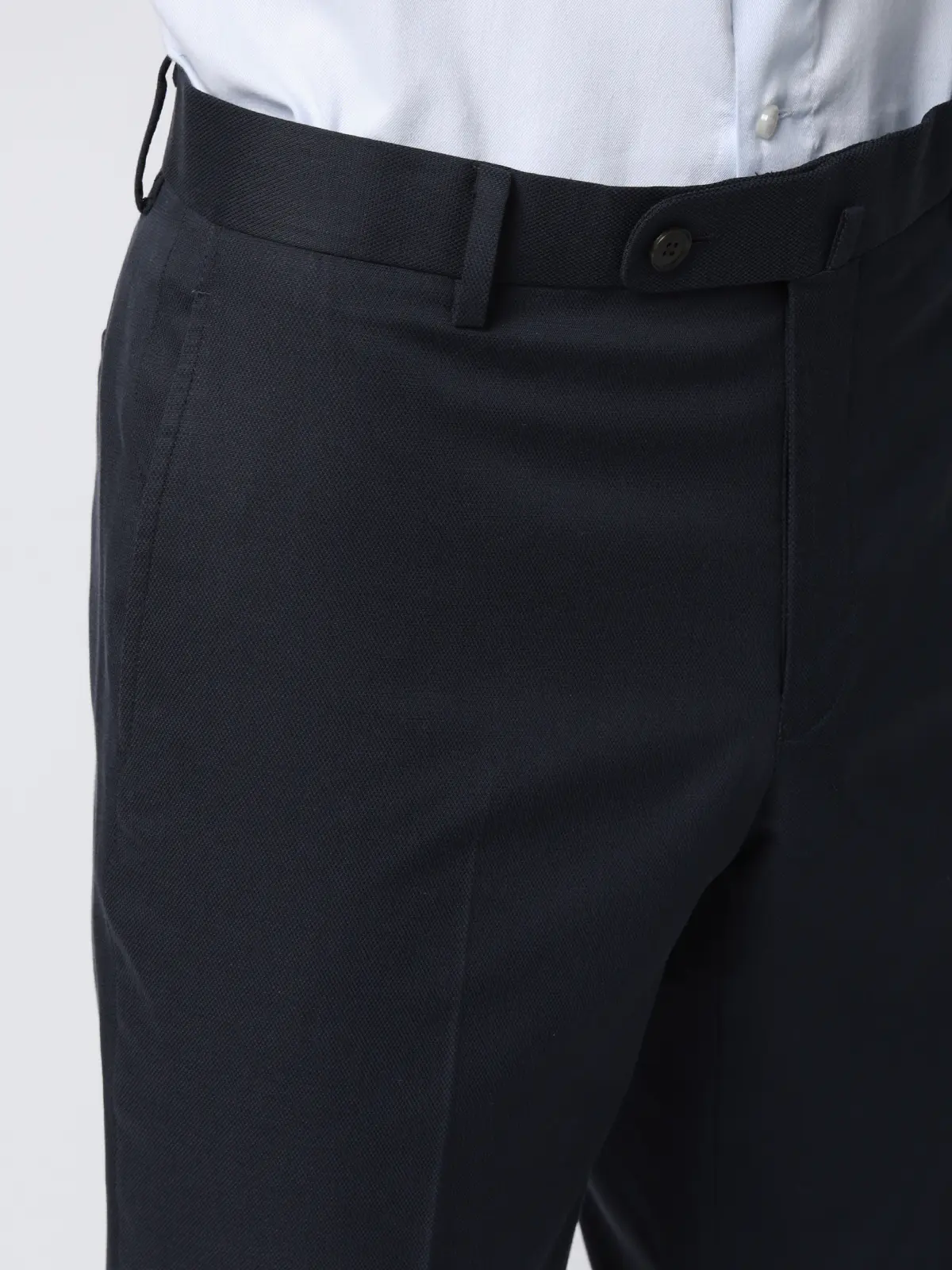 テーパードパンツ／ウォッシャブル／ストレッチ／接触冷感／COOL MOTION／無地／IN05 ネイビー SS