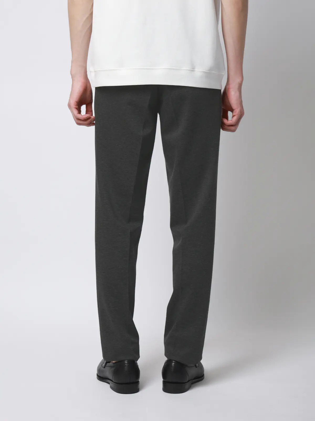 タックテーパードパンツ／ストレッチ／RENU／モクロディジャージー／無地／CR11-S グレー S