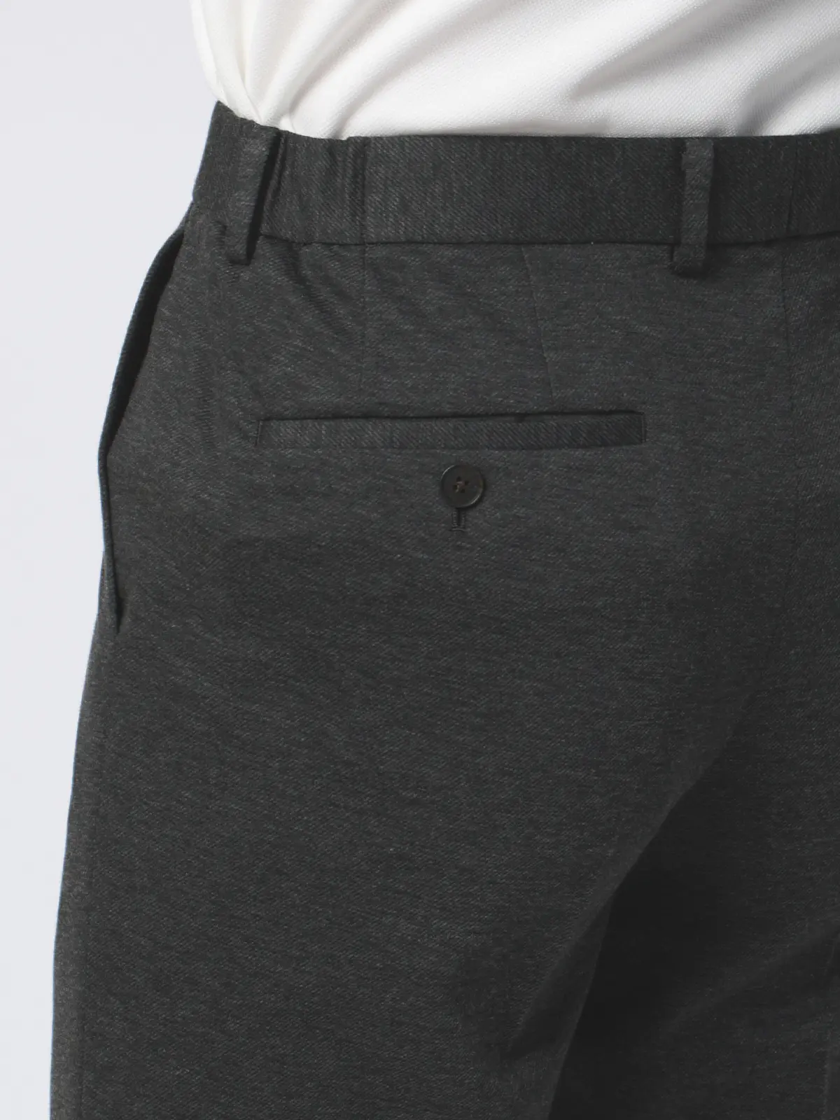 タックテーパードパンツ／ストレッチ／RENU／モクロディジャージー／無地／CR11-S グレー S