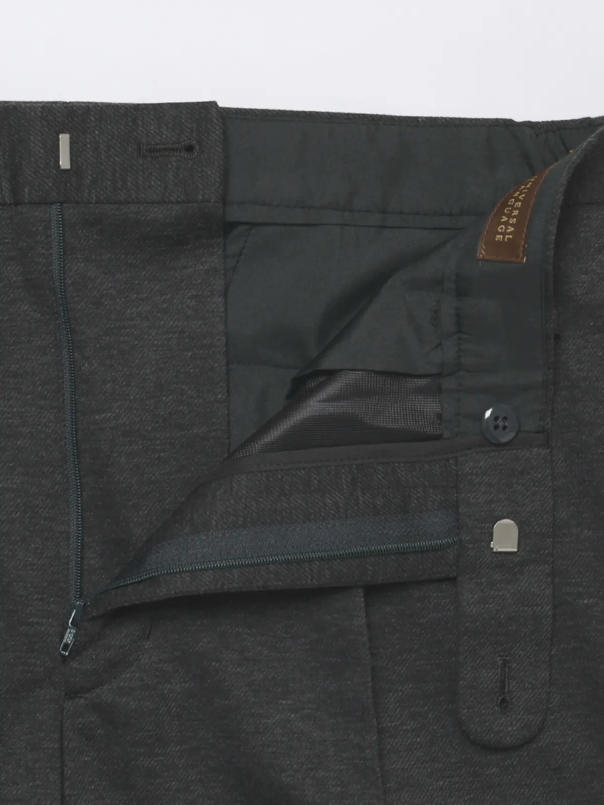 タックテーパードパンツ／ストレッチ／RENU／モクロディジャージー／無地／CR11-S グレー S