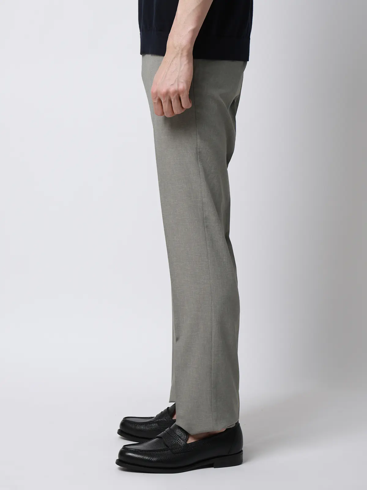 テーパードパンツ／ウォッシャブル／ストレッチ／WOLSTAR×Dot Air／無地／TM02-S ライトグレー M