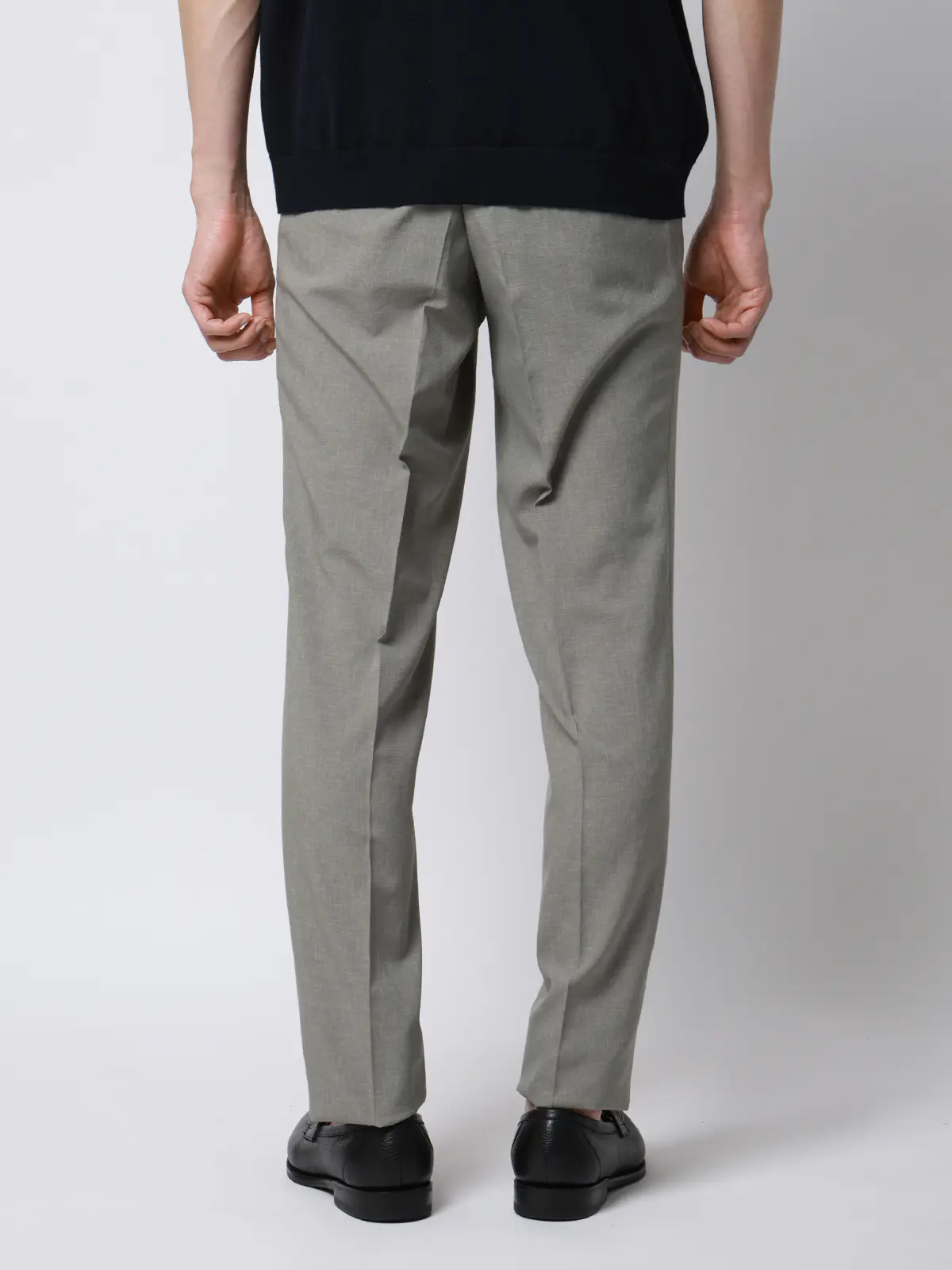 テーパードパンツ／ウォッシャブル／ストレッチ／WOLSTAR×Dot Air／無地／TM02-S ライトグレー M