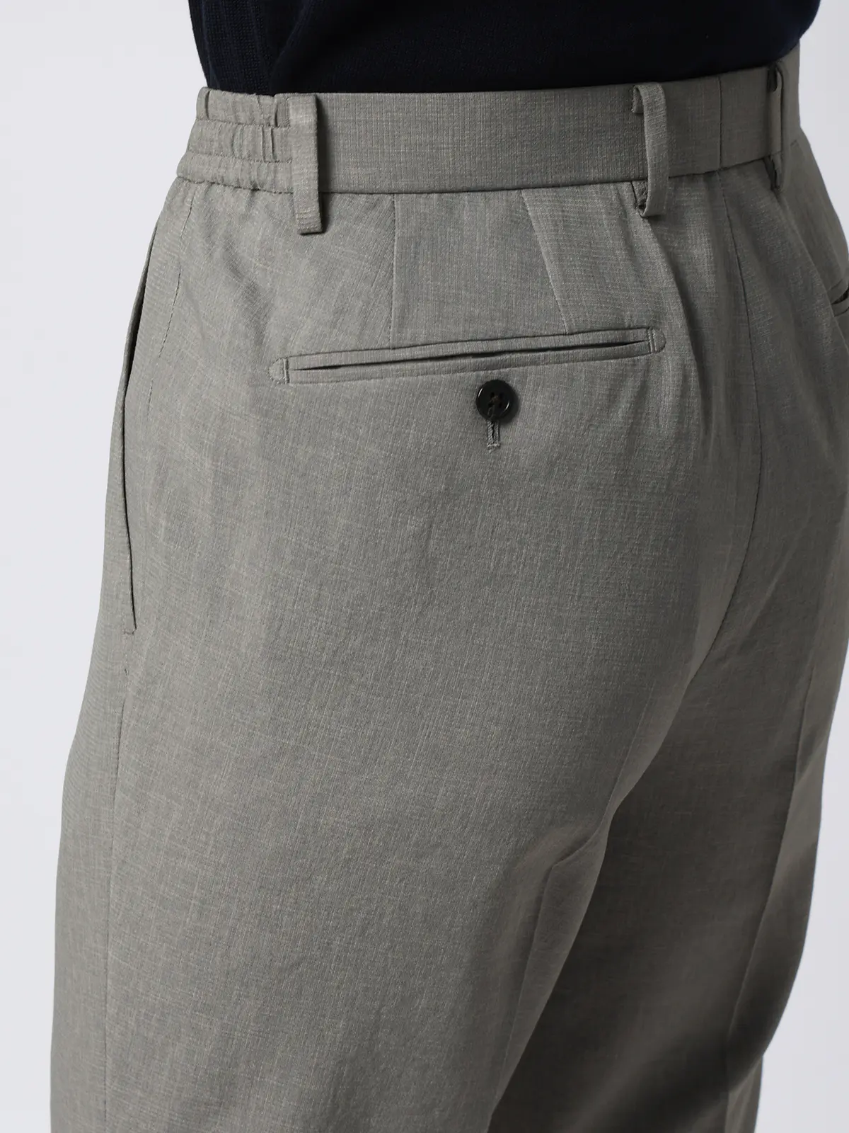 テーパードパンツ／ウォッシャブル／ストレッチ／WOLSTAR×Dot Air／無地／TM02-S ライトグレー M