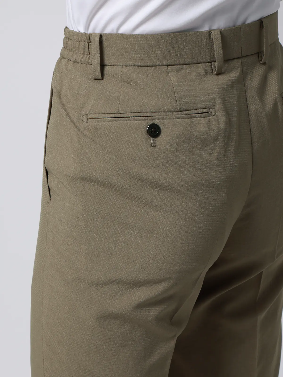 テーパードパンツ／ウォッシャブル／ストレッチ／WOLSTAR×Dot Air／無地／TM02-S ベージュ S