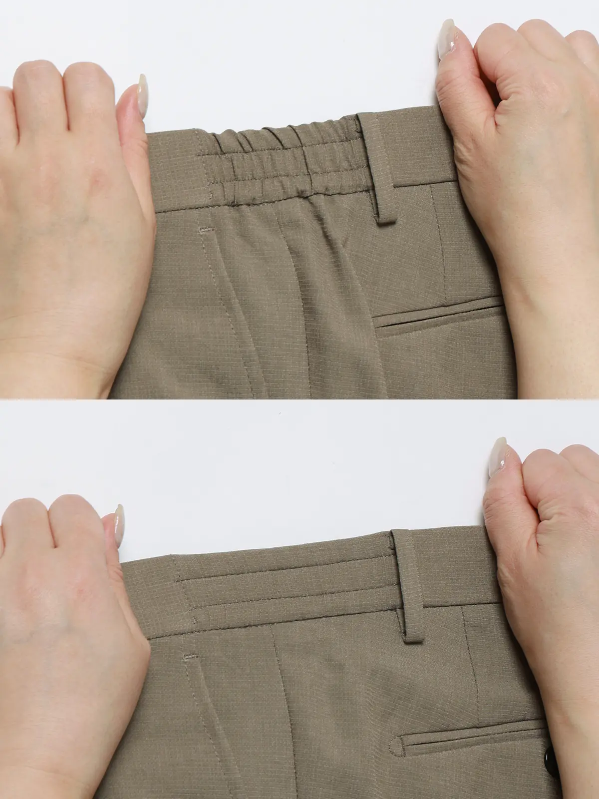 テーパードパンツ／ウォッシャブル／ストレッチ／WOLSTAR×Dot Air／無地／TM02-S ベージュ S