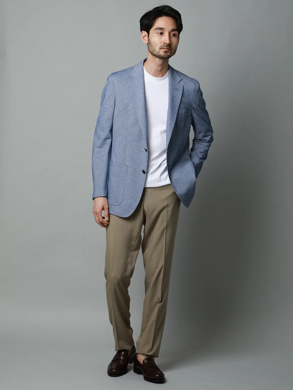 テーパードパンツ／ウォッシャブル／ストレッチ／WOLSTAR×Dot Air／無地／TM02-S ベージュ S