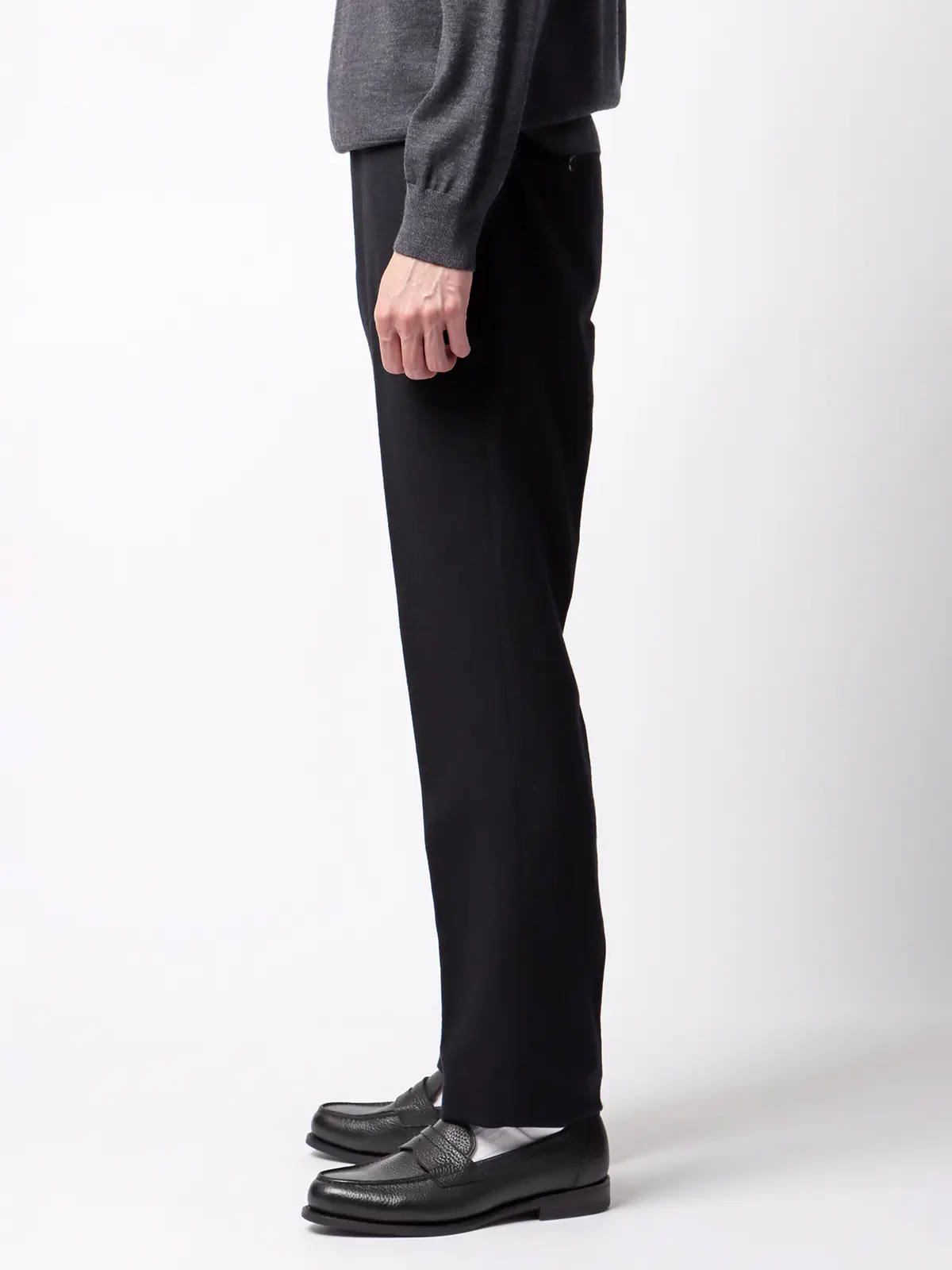 テーパードパンツ/尾州/ウールカシミヤブレンド/ツイル/TM01-S ネイビー SS