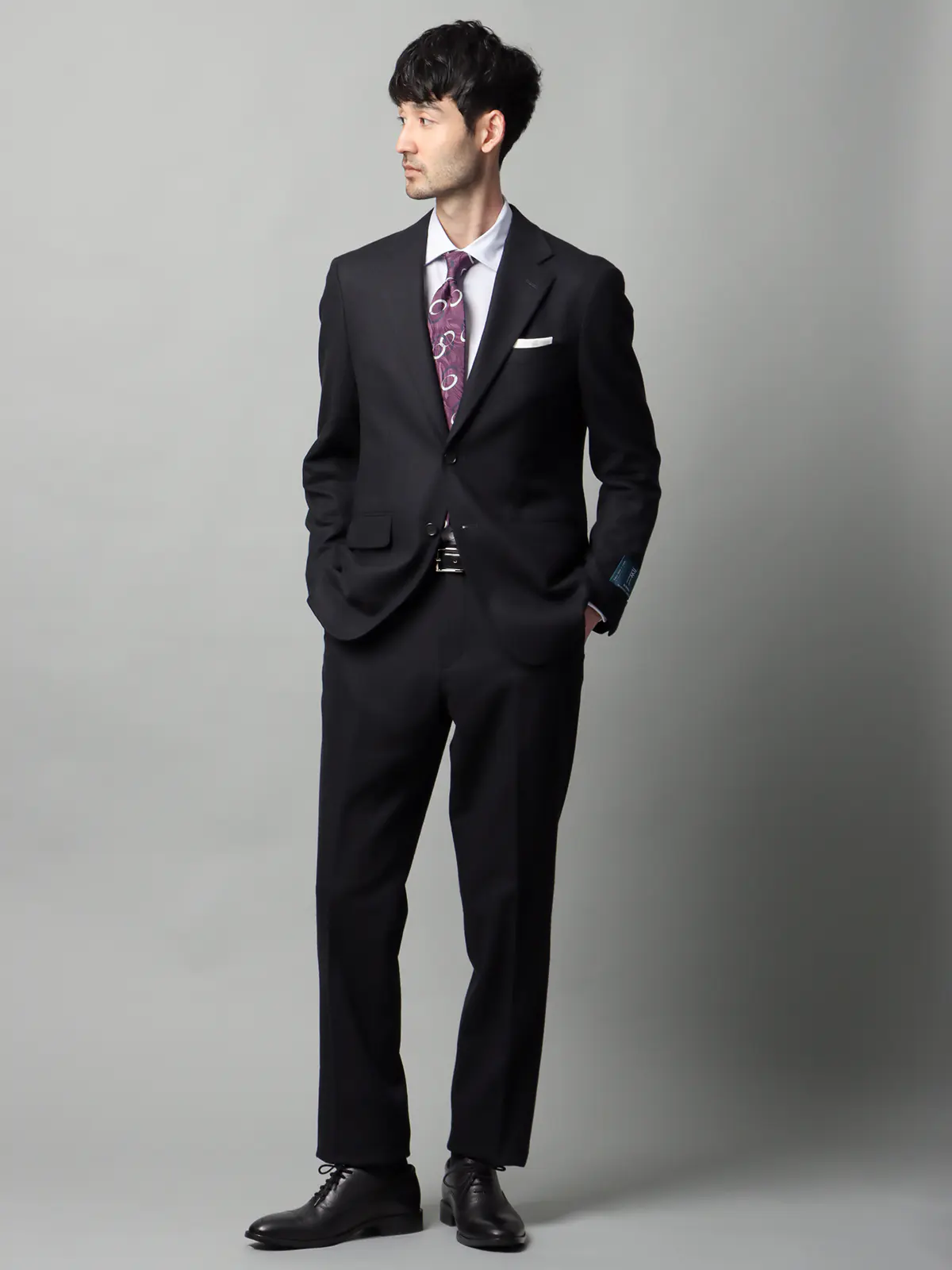 テーパードパンツ/尾州/ウールカシミヤブレンド/ツイル/TM01-S ネイビー SS