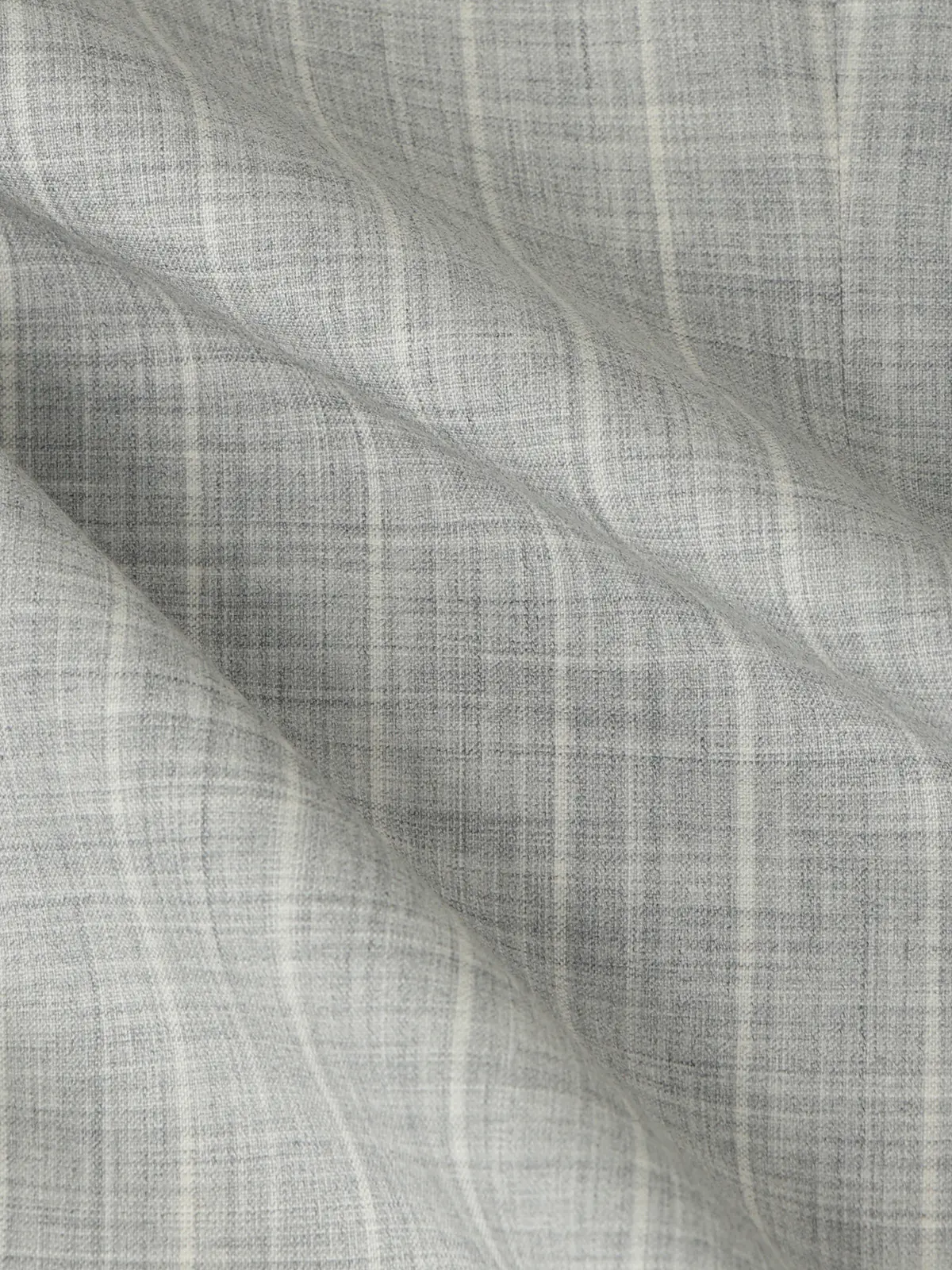 GOOVI／タックストレートパンツ／SUPER100'sウールトロピカル／ワイドストライプ ライトグレー 1