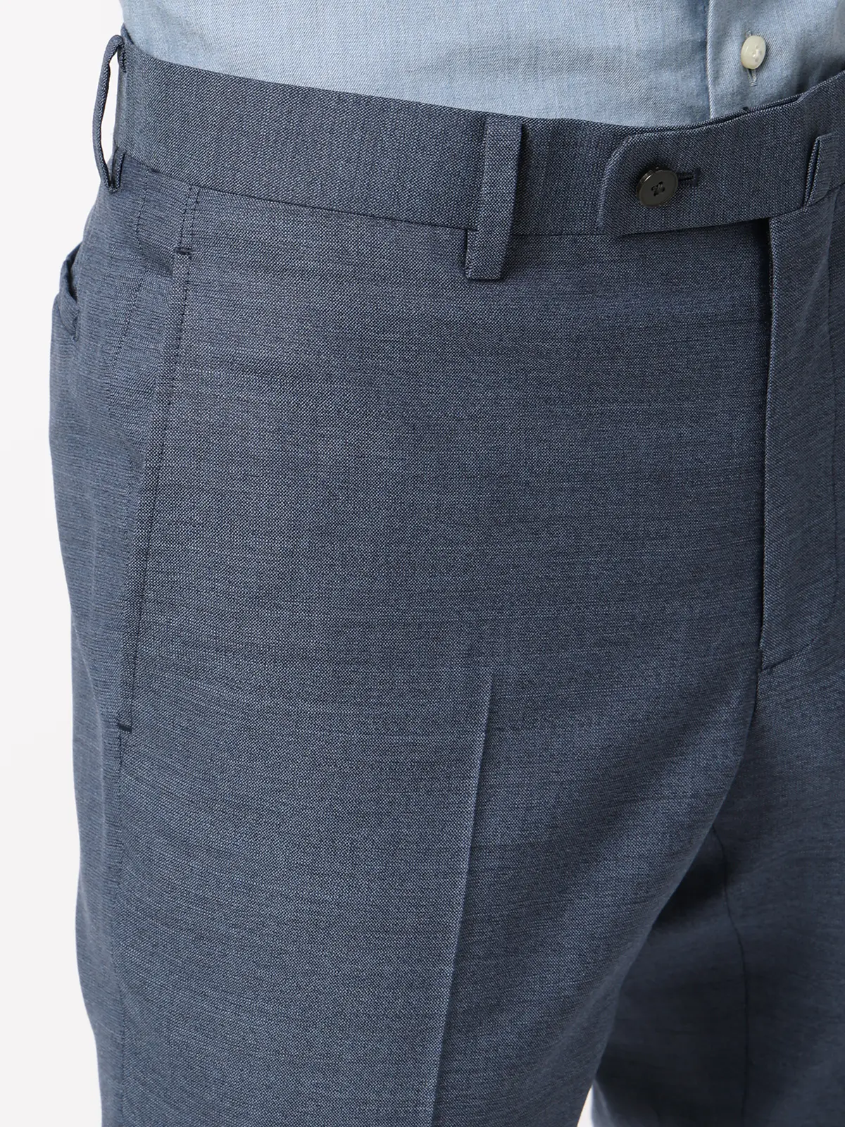 テーパードパンツ／CANONICO／SUPERSONIC／トロピカルウール／無地／IN05 ブルー S