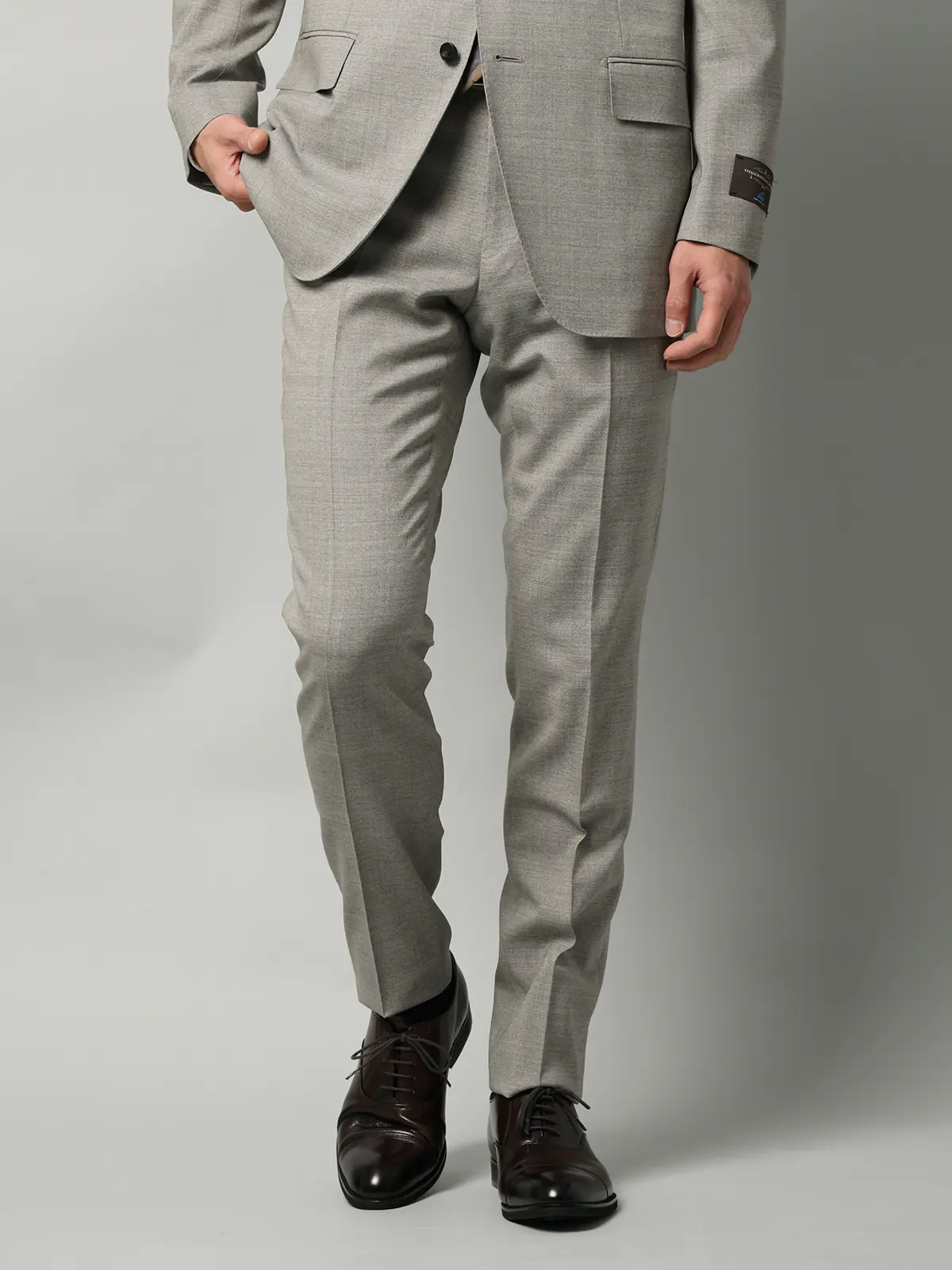 テーパードパンツ／CANONICO／SUPERSONIC／トロピカルウール／無地／IN05 ベージュ S