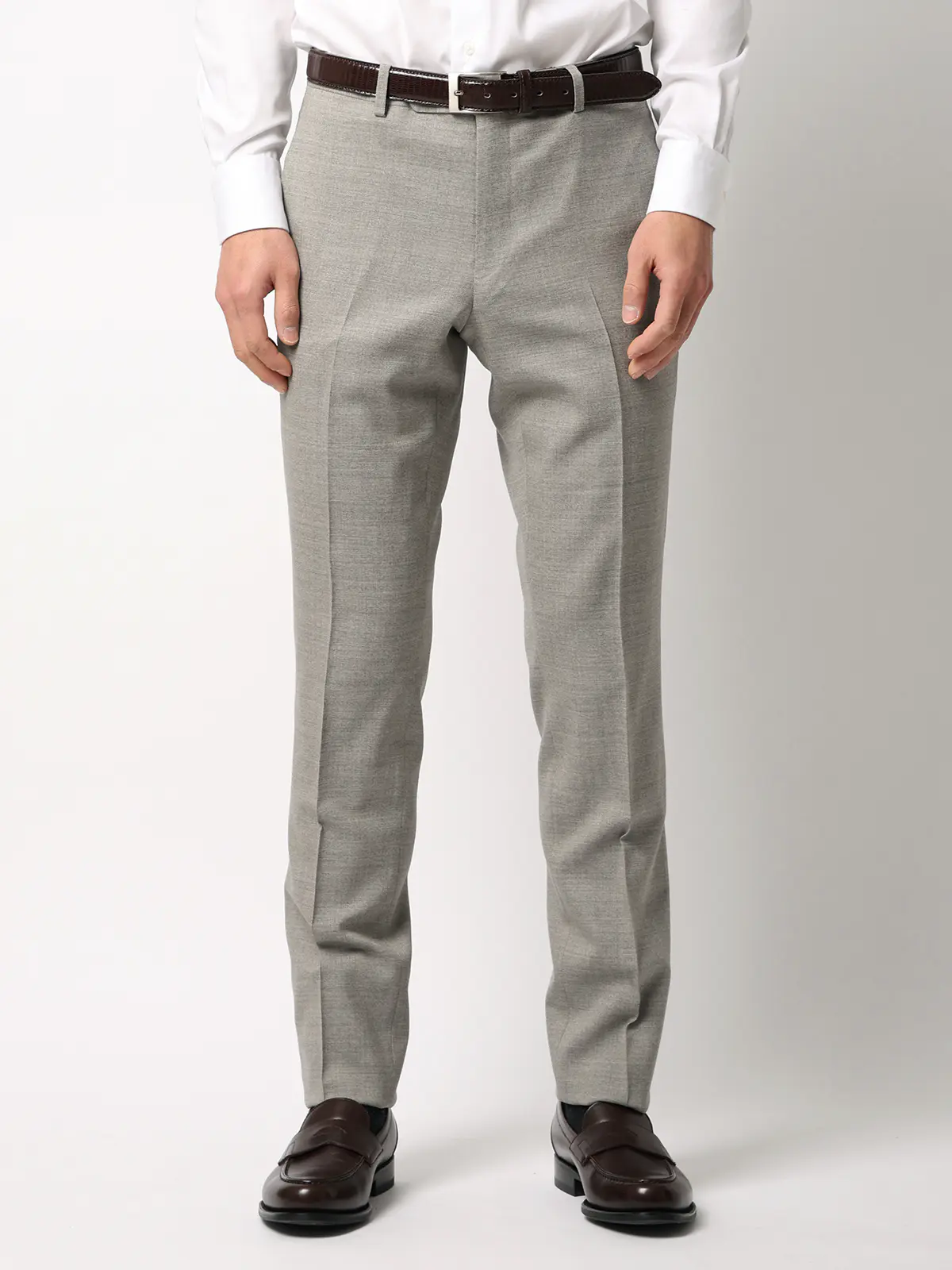 テーパードパンツ／CANONICO／SUPERSONIC／トロピカルウール／無地／IN05 ベージュ S